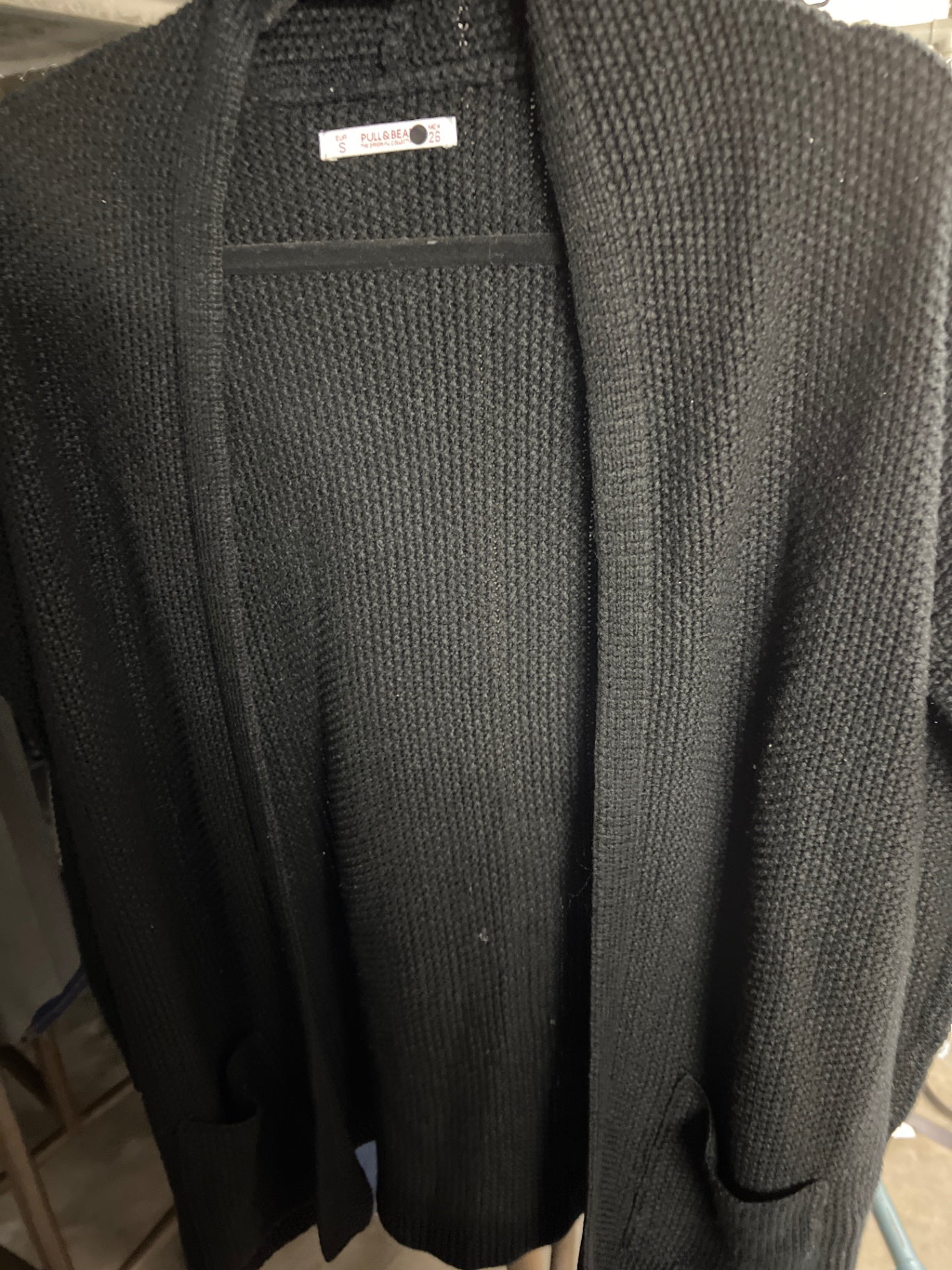 Pull & Bear Cardigan Schwarz Größe: 26