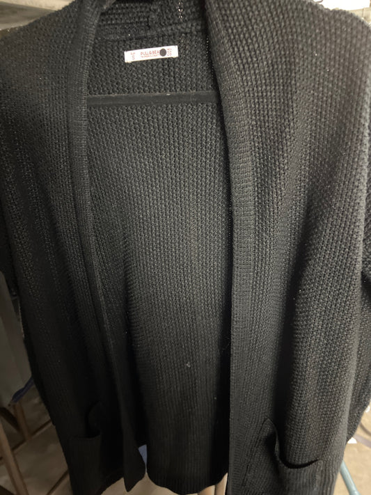 Pull & Bear Cardigan Schwarz Größe: 26
