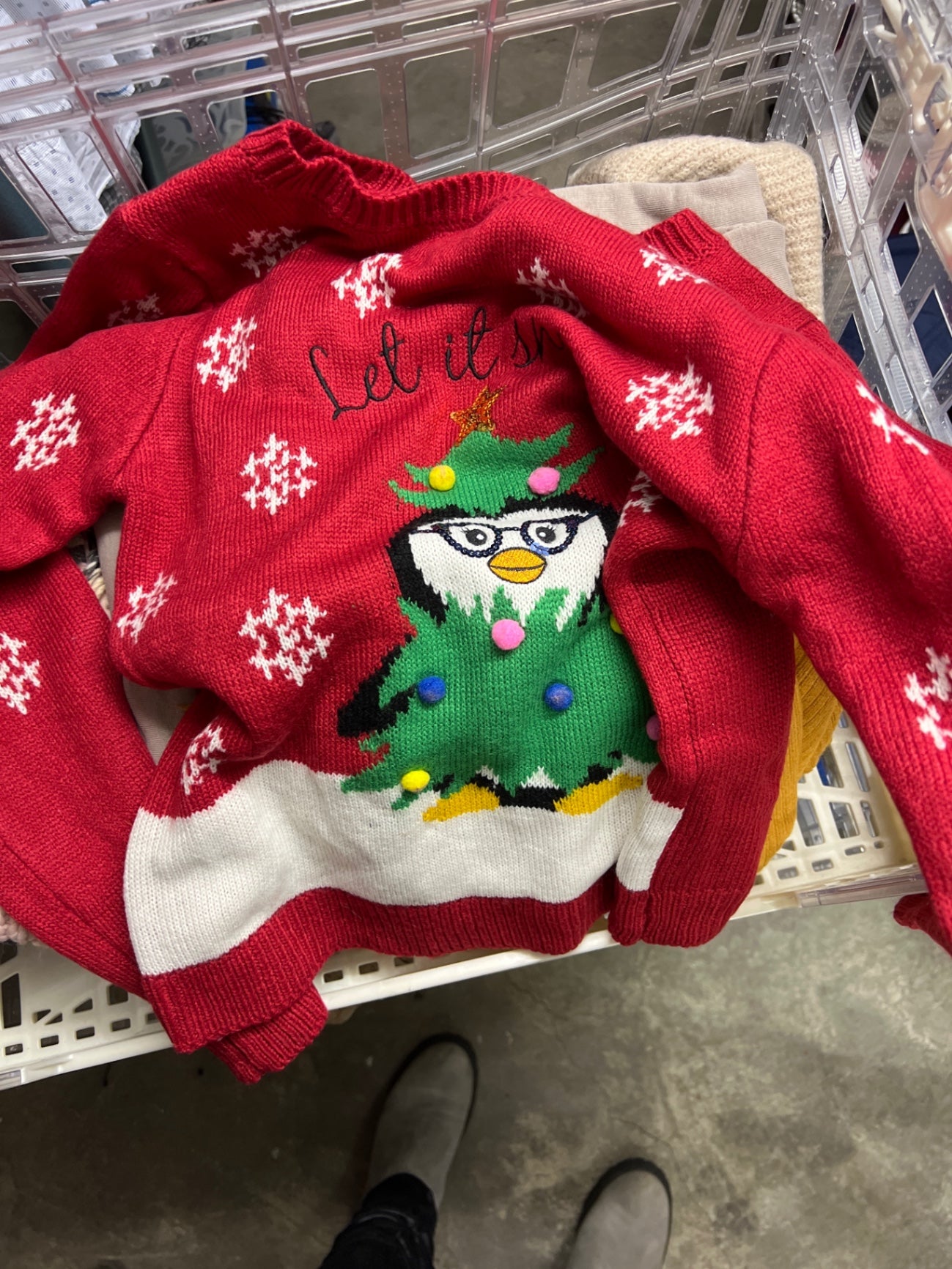 Pullover Weihnachten Rot Größe: M