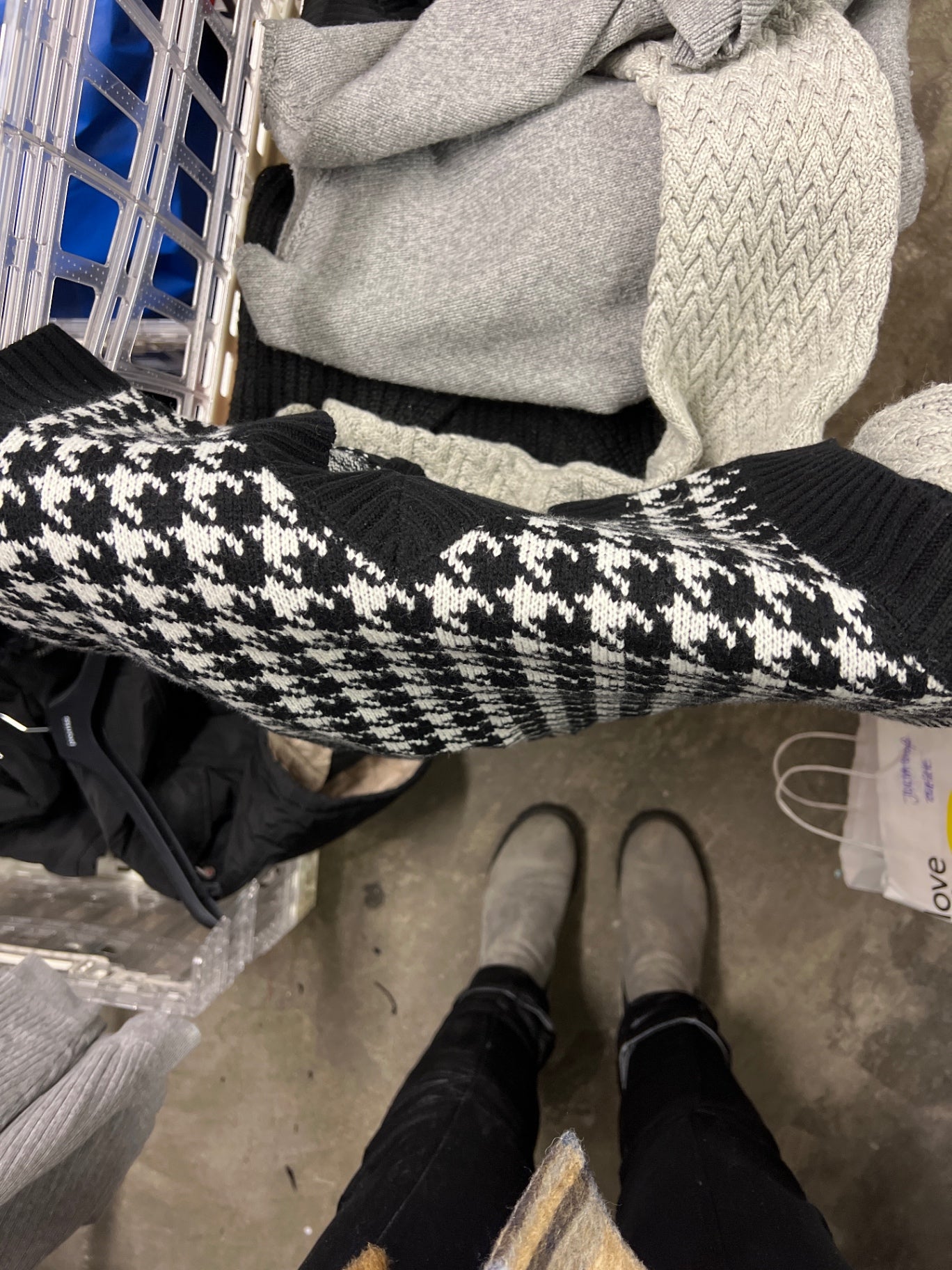 Pullunder Schwarz und Weiß Größe: XS