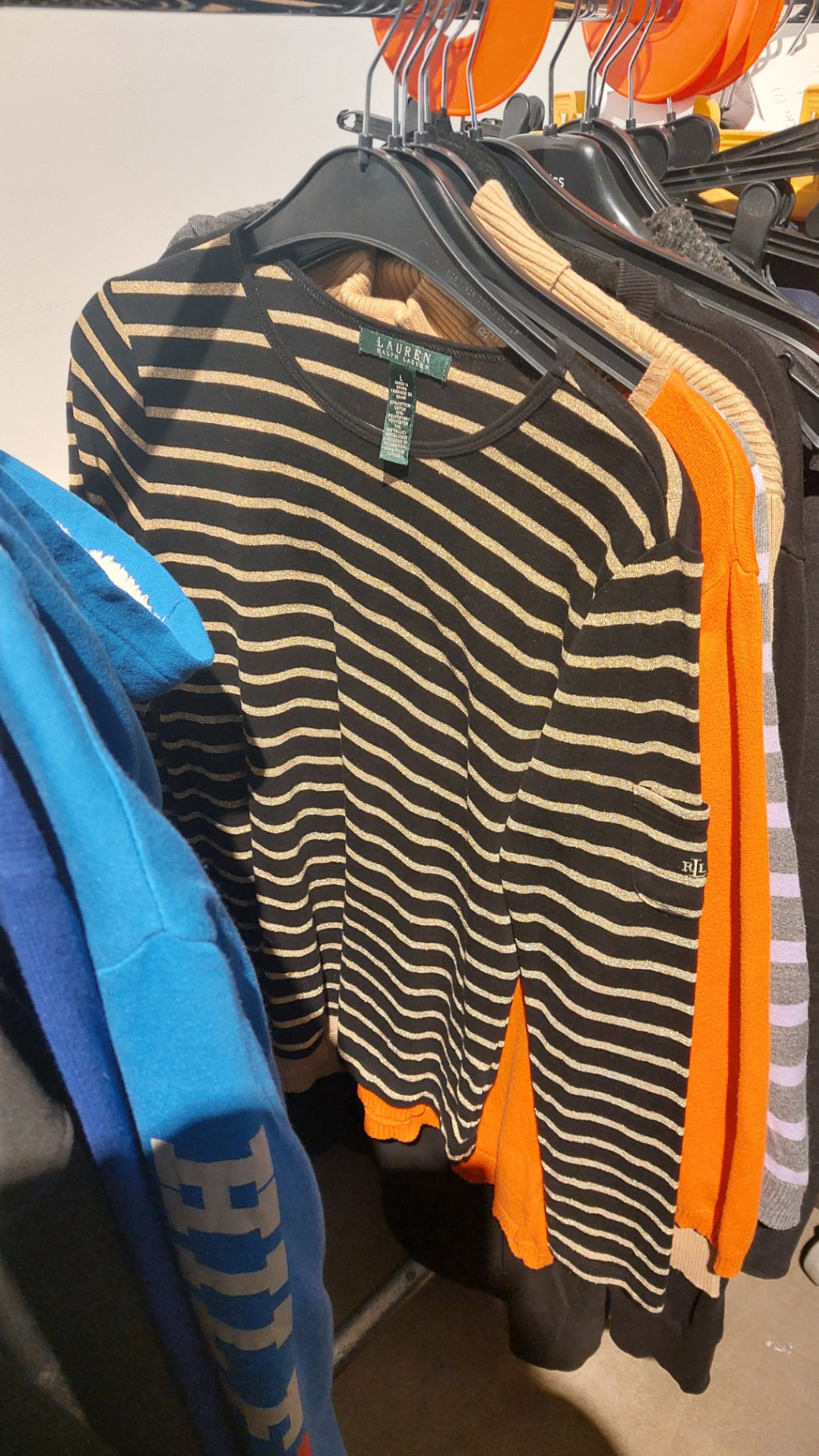 Ralph Lauren Pullover Schwarz und Gold Größe: L
