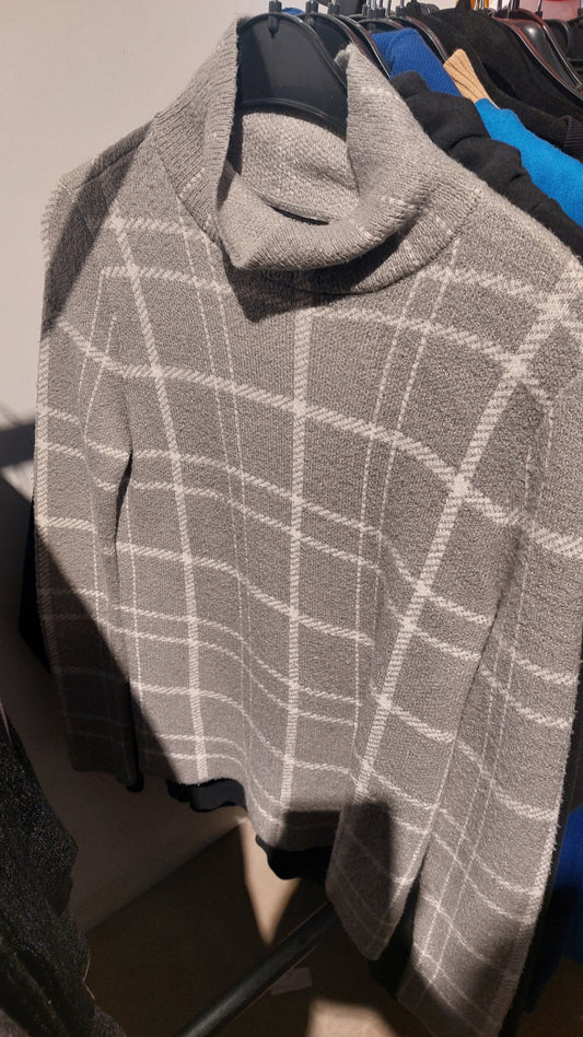 Banana Republic Pullover Grau/Weiß Größe: XS