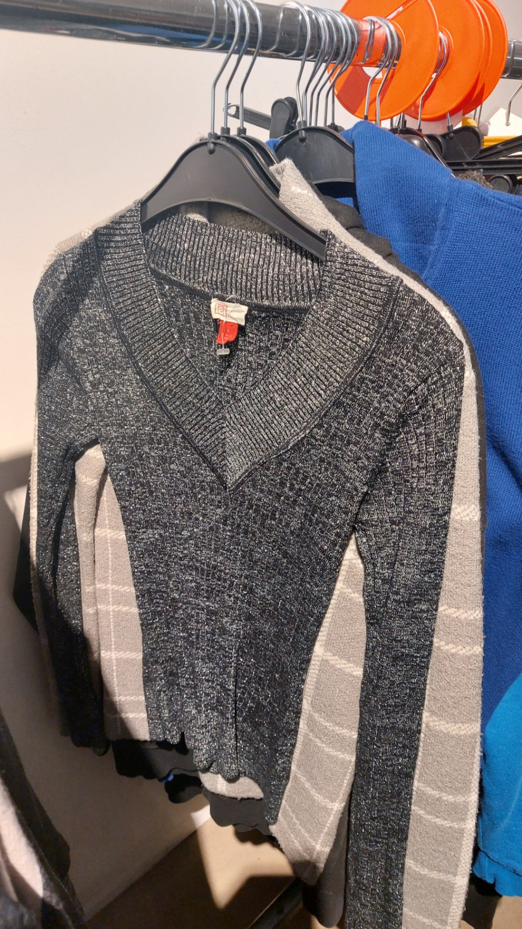 Lei Pullover Schwarz und Silber Größe: S