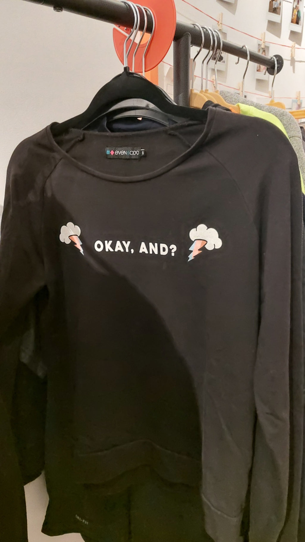 even&odd Pullover Schwarz Größe: S