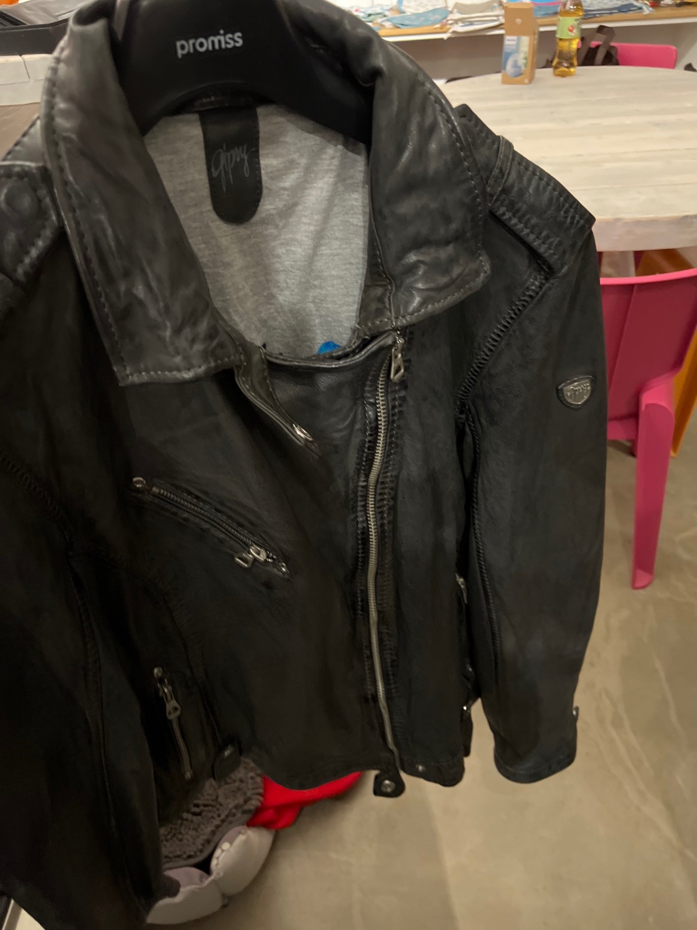 Gipsy Lederjacke Schwarz Größe: S - M