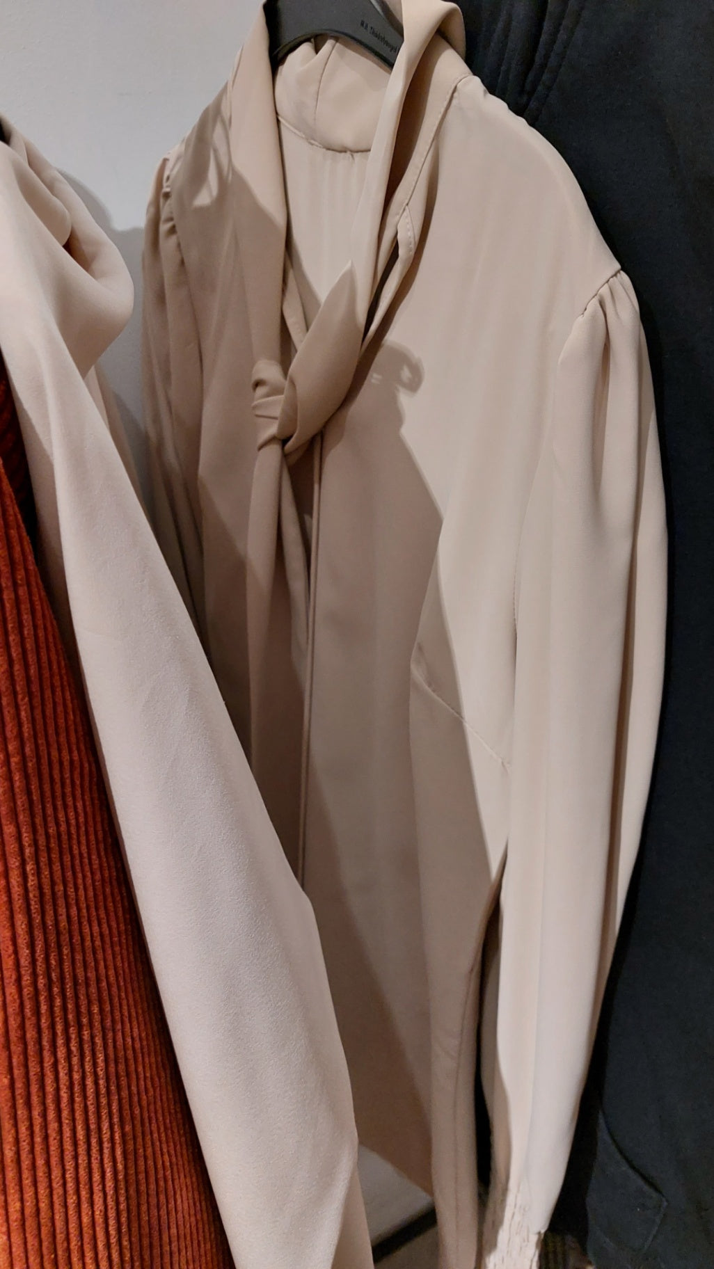 Bluse Beige Größe: S - M