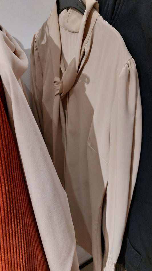 Bluse Beige Größe: S - M