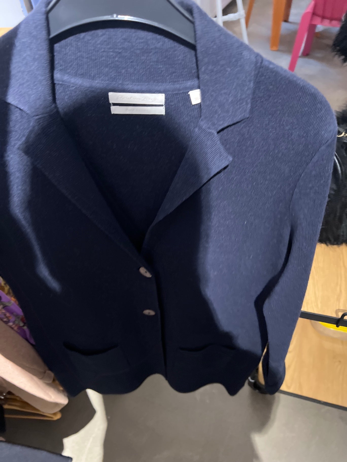 Christian Berg Mantel blau Größe: 38