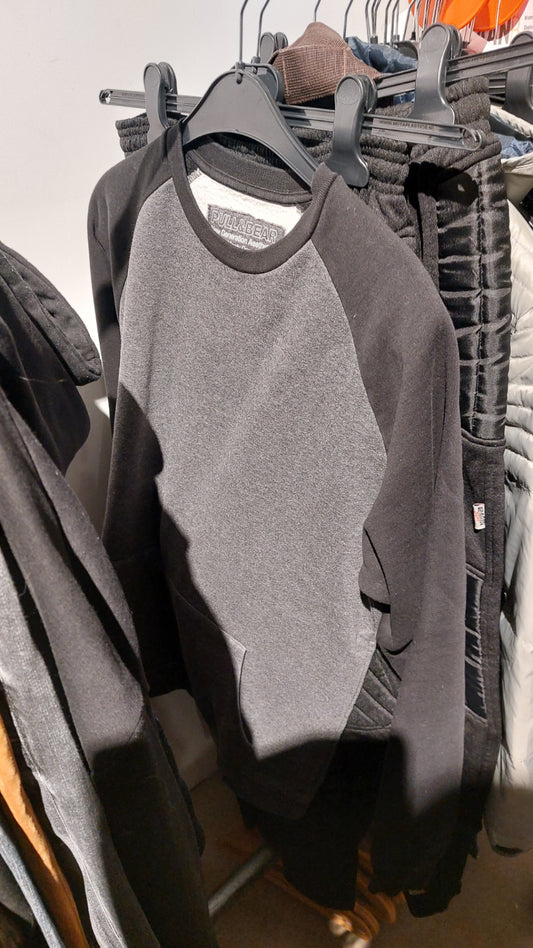 Pull&Bear Sweatshirt Grau und Schwarz Größe: S
