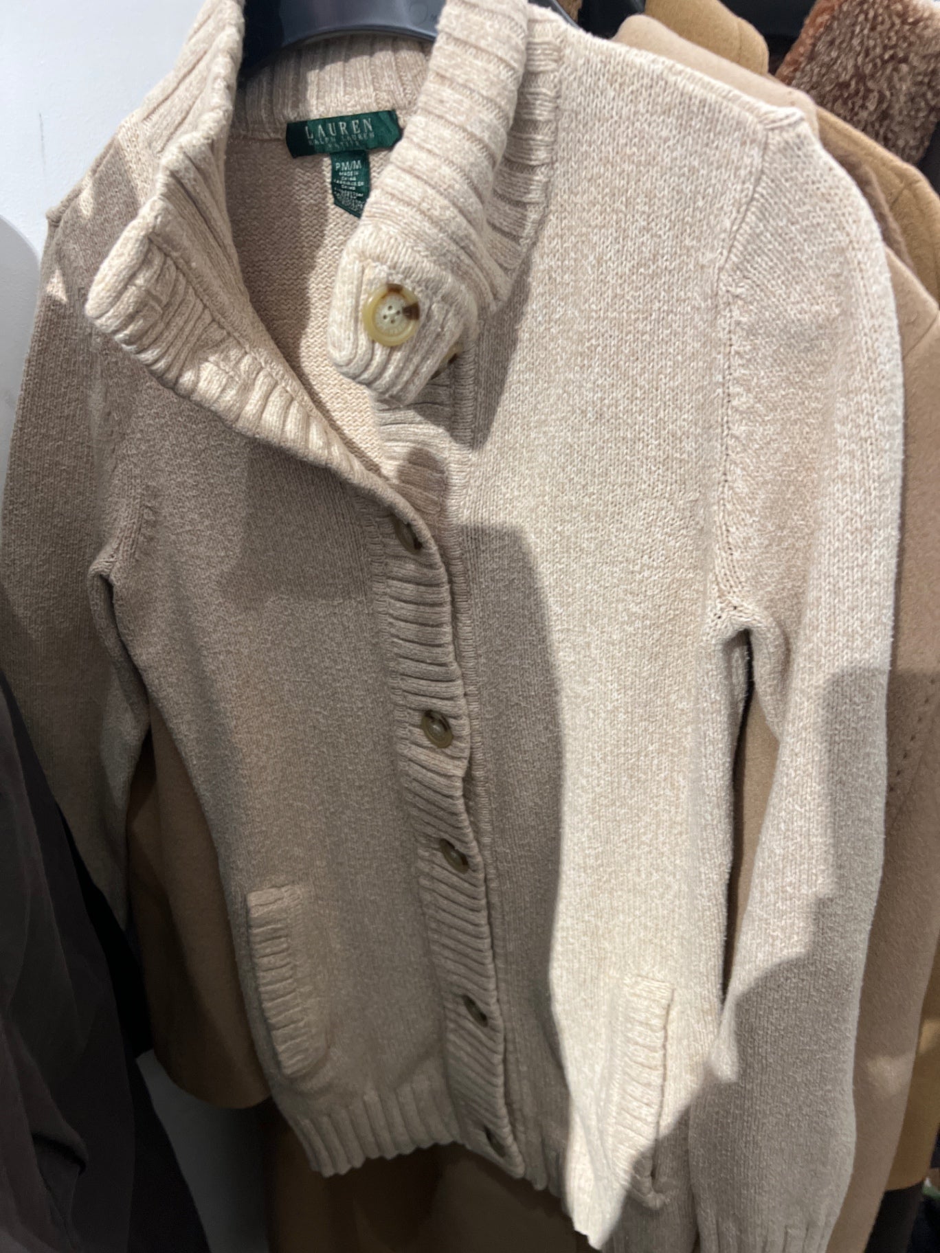 Ralph Lauren Strickjacke Beige Größe: M