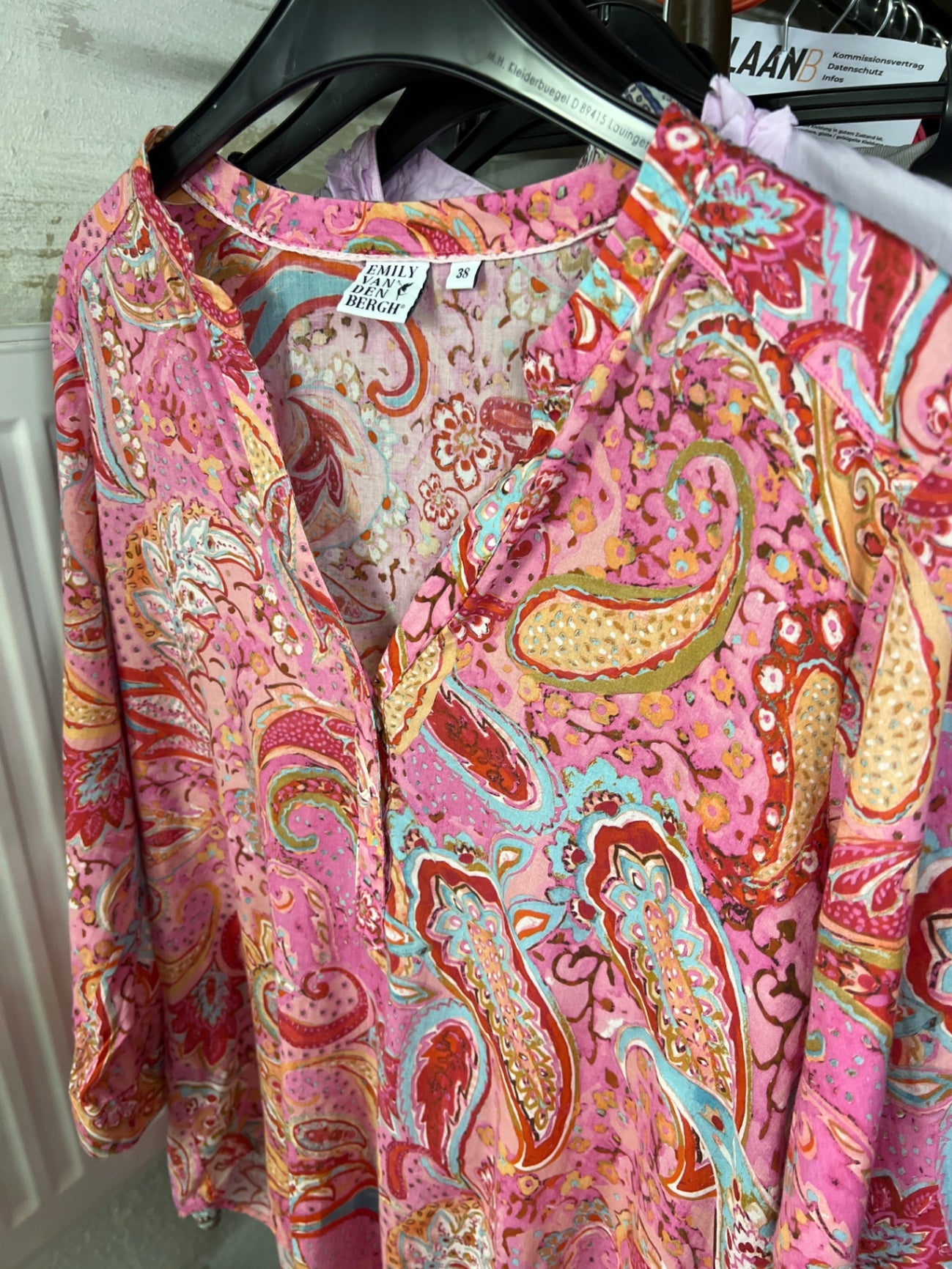 Emily van den Bergh Bluse Pink Größe: 38
