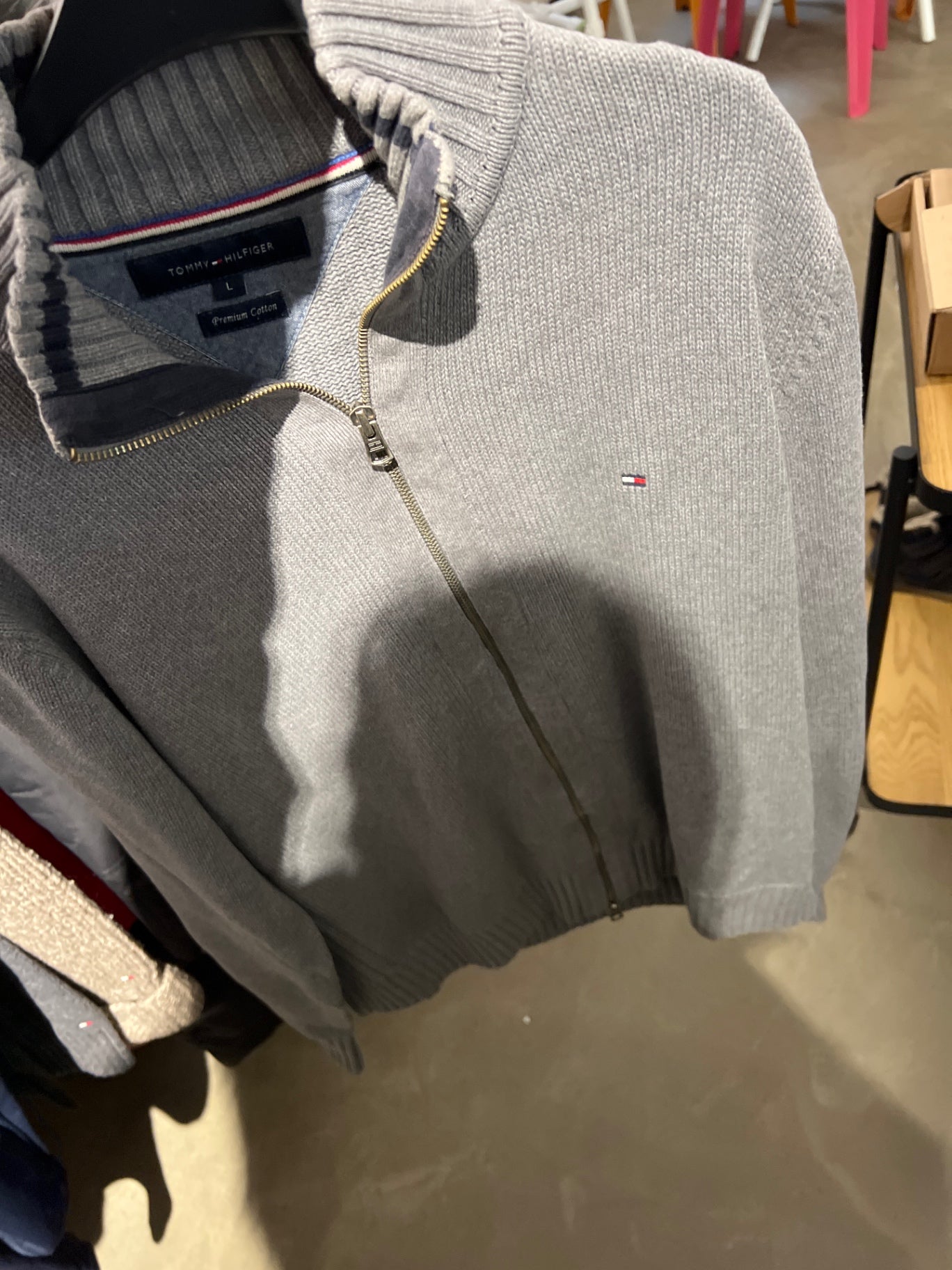 Tommy Hilfiger Strickjacke Grau Größe: L