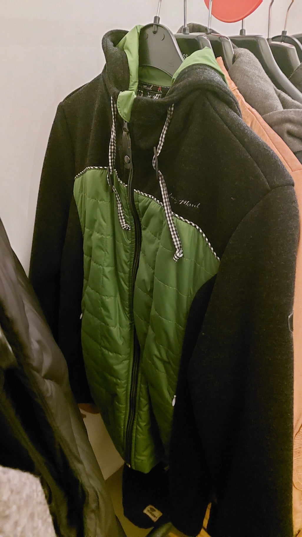 Ludwig Maul Jacke Grün und Schwarz Größe: 36