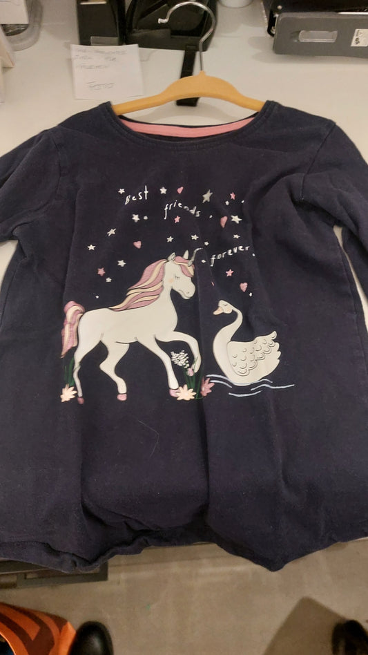 Primark Langarmshirt Dunkelblau Größe: 128