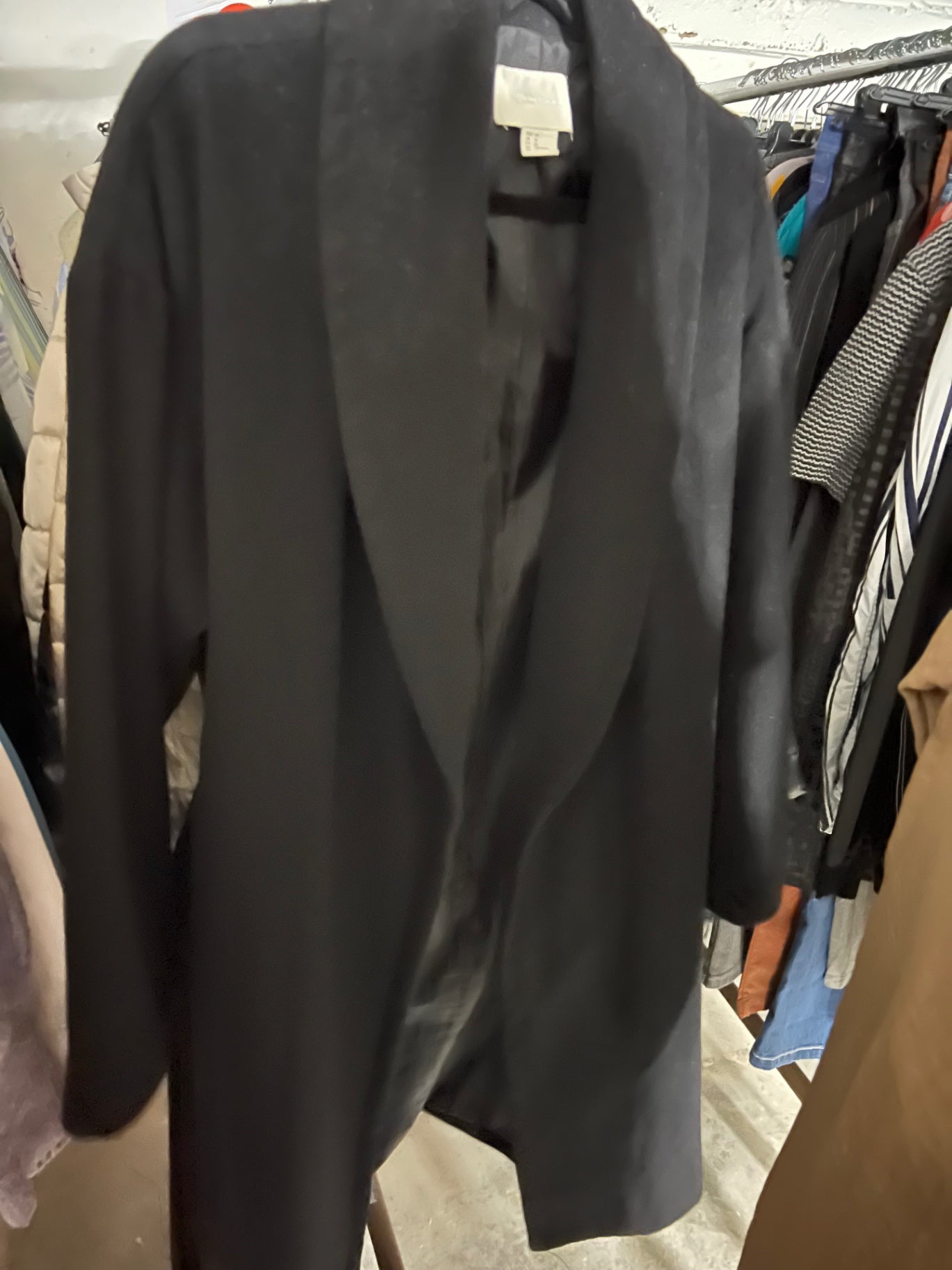 H&M Mantel Schwarz Größe: 44