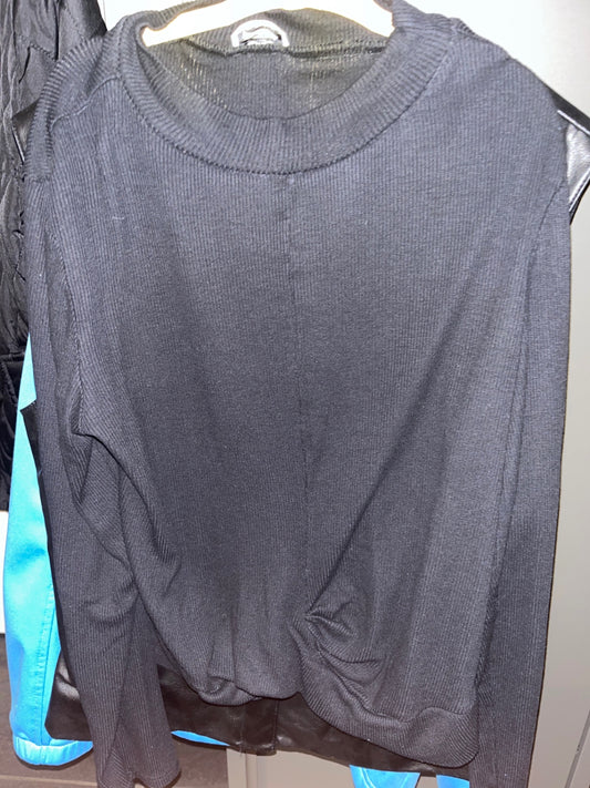 Pimkie Langarmshirt cropped Schwarz Größe: M