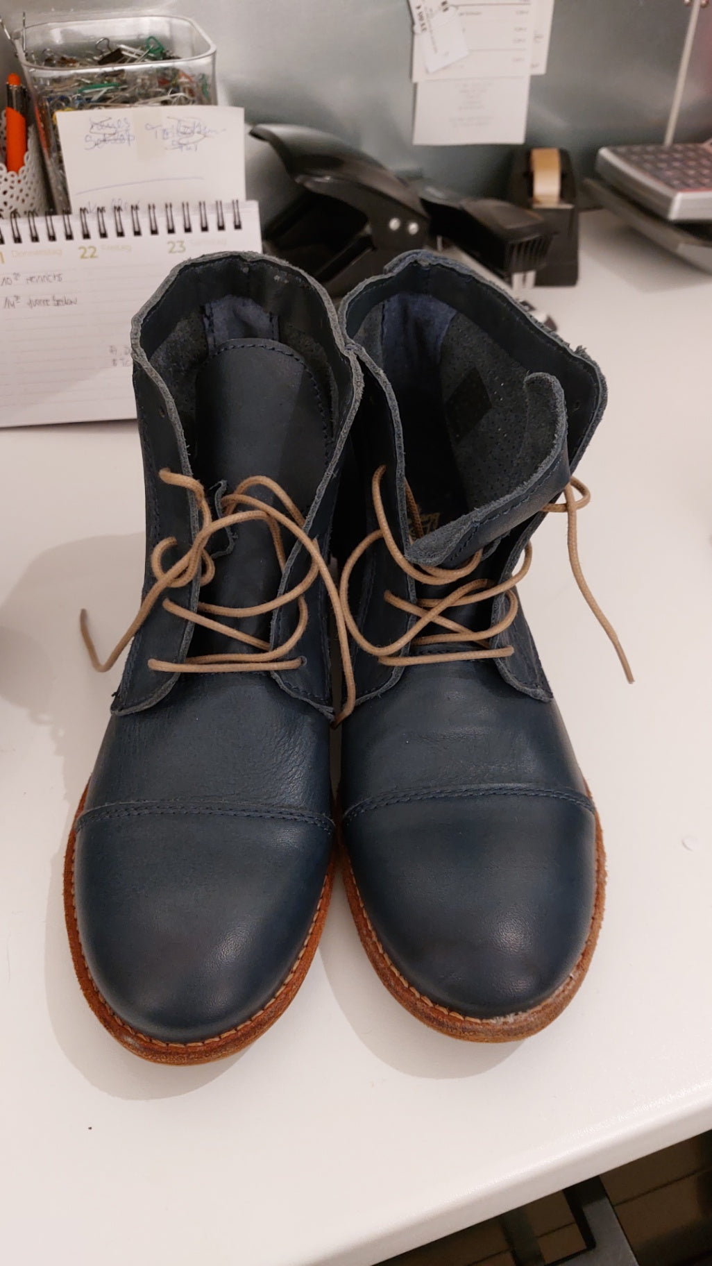 Mustang Stiefeletten / Boots Blau Größe: 38