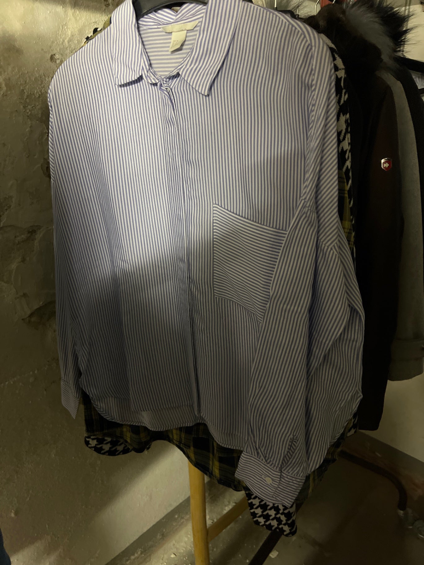 H&M Bluse Blau-Weiß gestreift Größe: 36