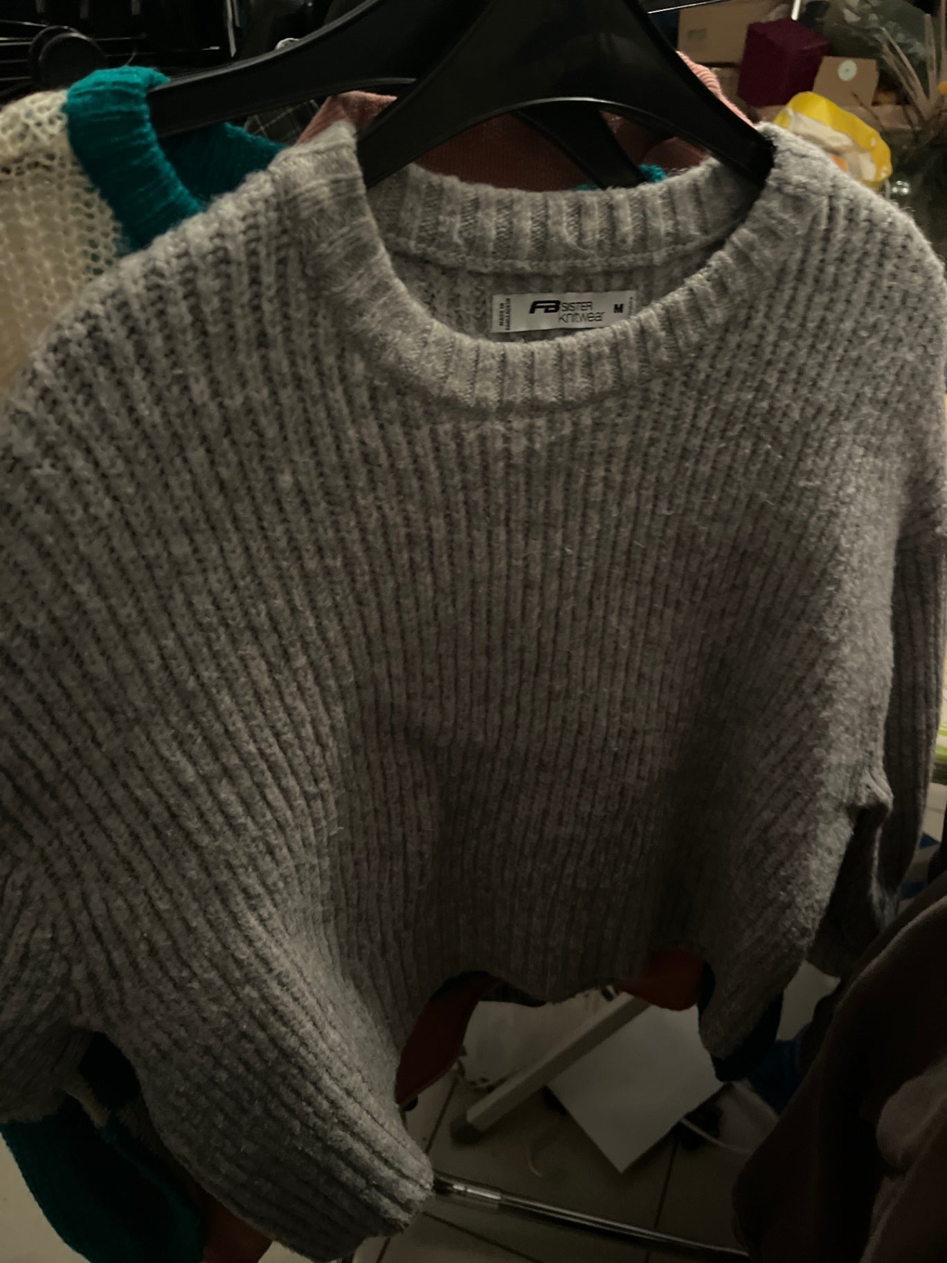 FB Sister Pullover Grau Größe: M