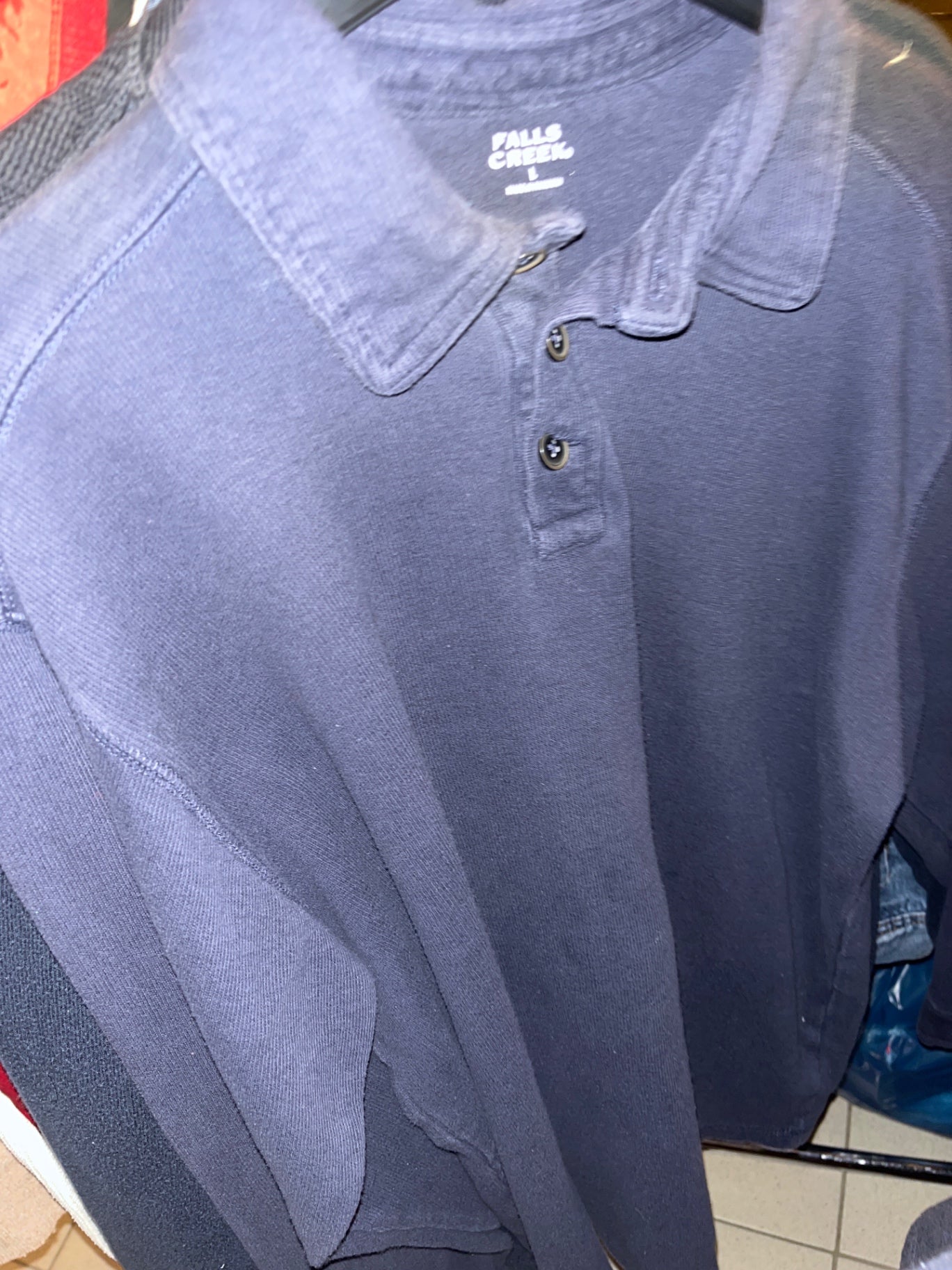 Falls Creek Poloshirt Blau Größe: L