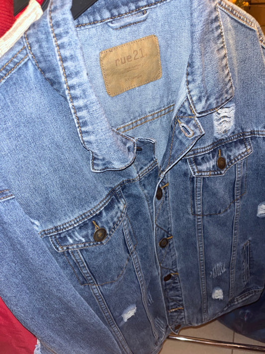 rue21 Jeansjacke Blau Größe: XXL