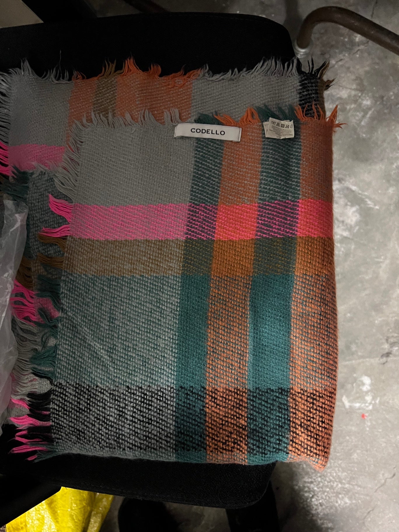 Codello Schal Grau, Pink, Grün, Orange