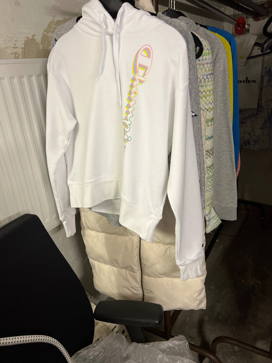 Champion Kapuzenpullover Weiß Größe: S