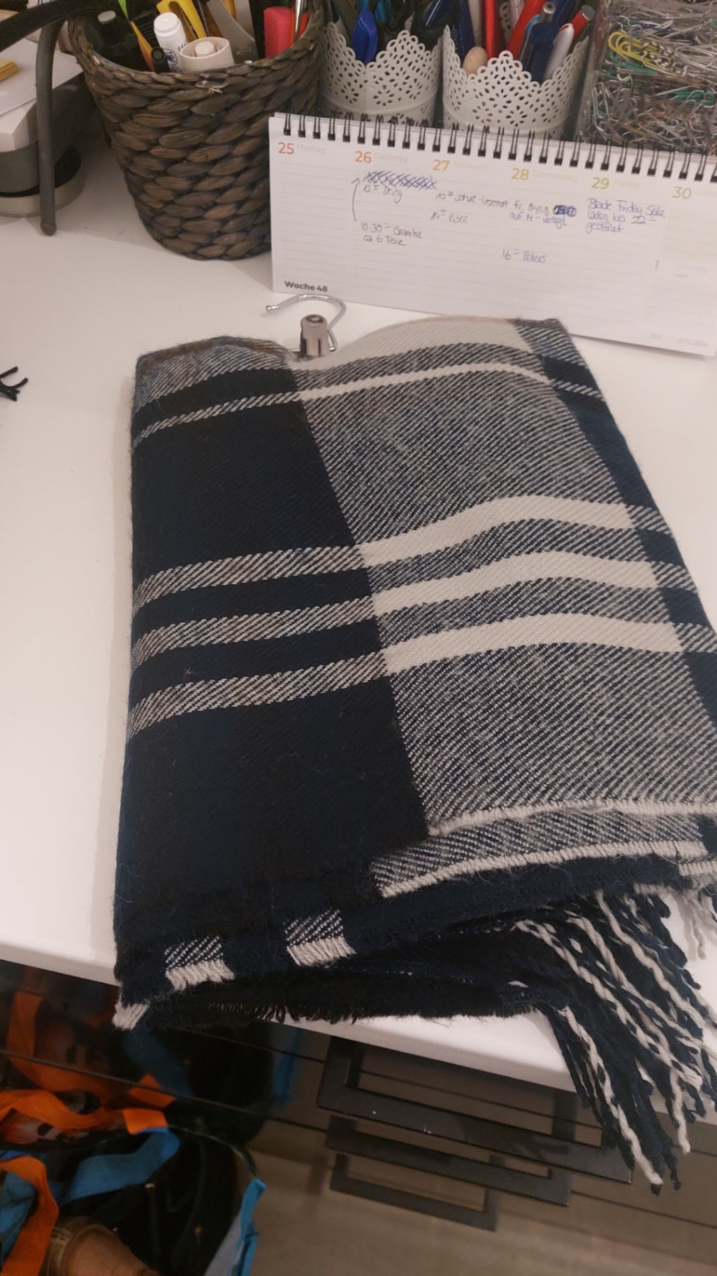 Schal Blau und Grau Größe: