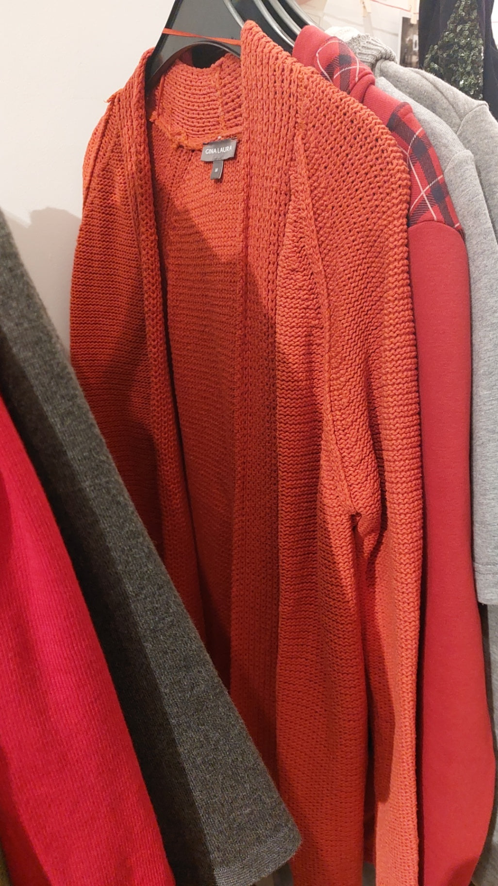 Gina Laura Cardigan Orange Größe: M