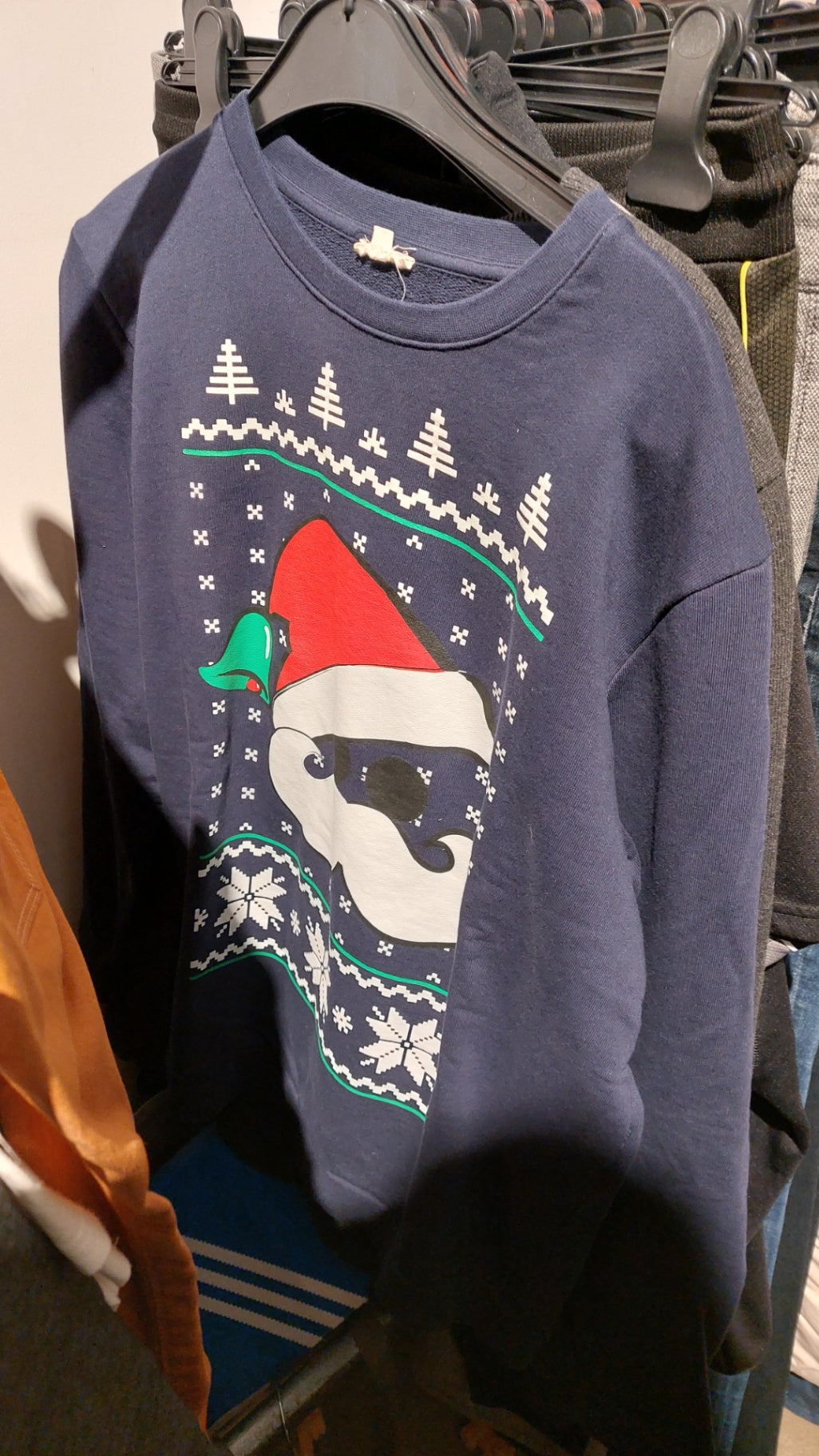 Weihnachtspulli Dunkelblau Größe: XL