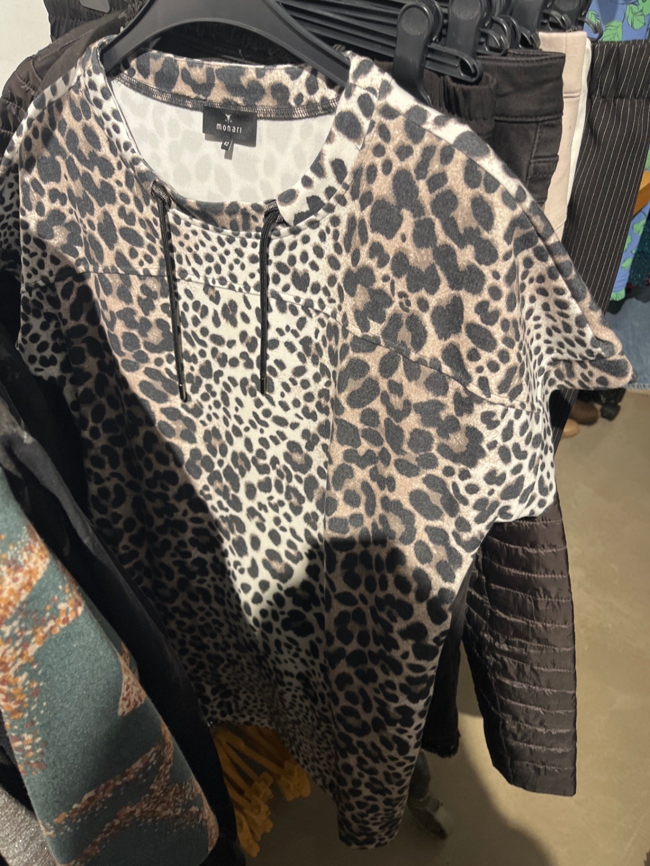 Monari Sweatkleid Leopardenmuster Größe: 42