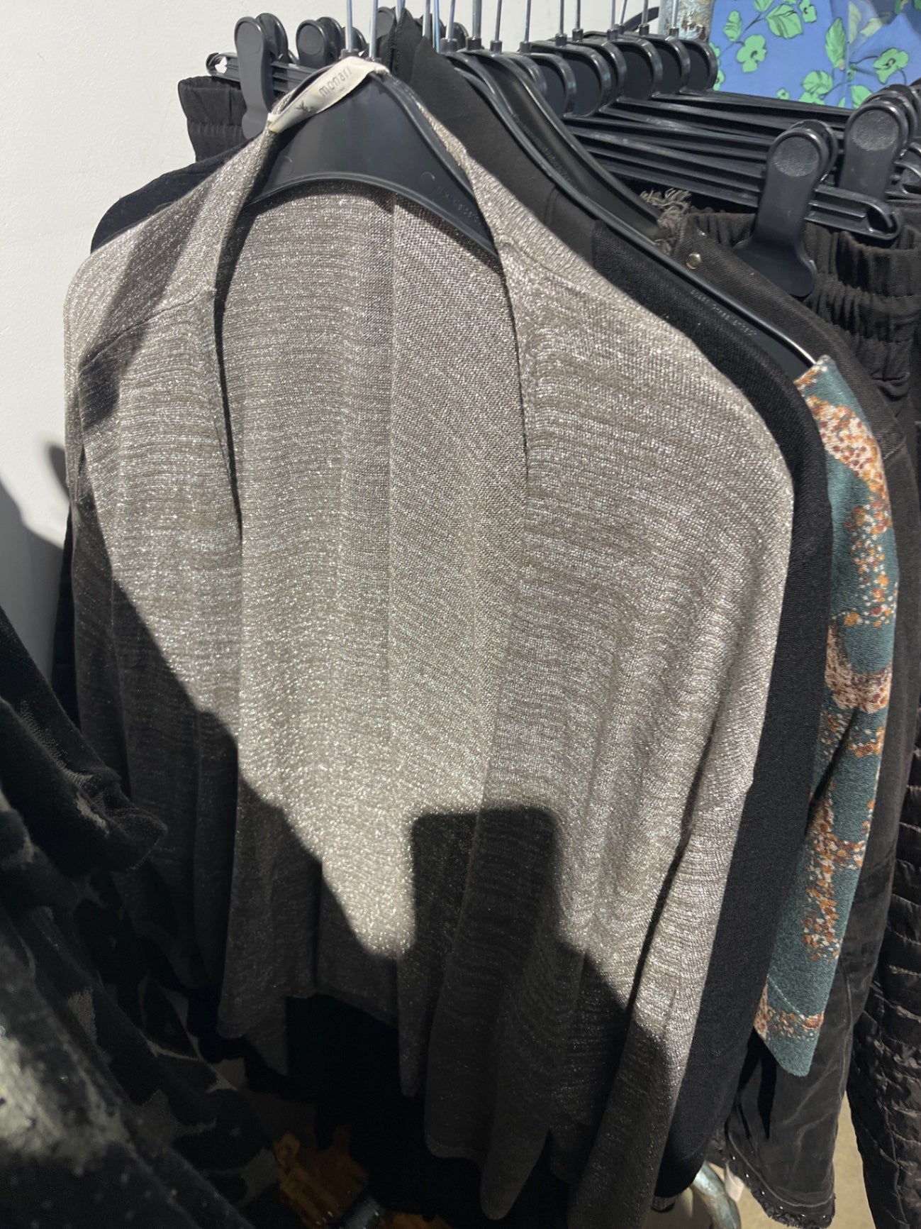 Monari Cardigan Grau Glitzer Größe: 46