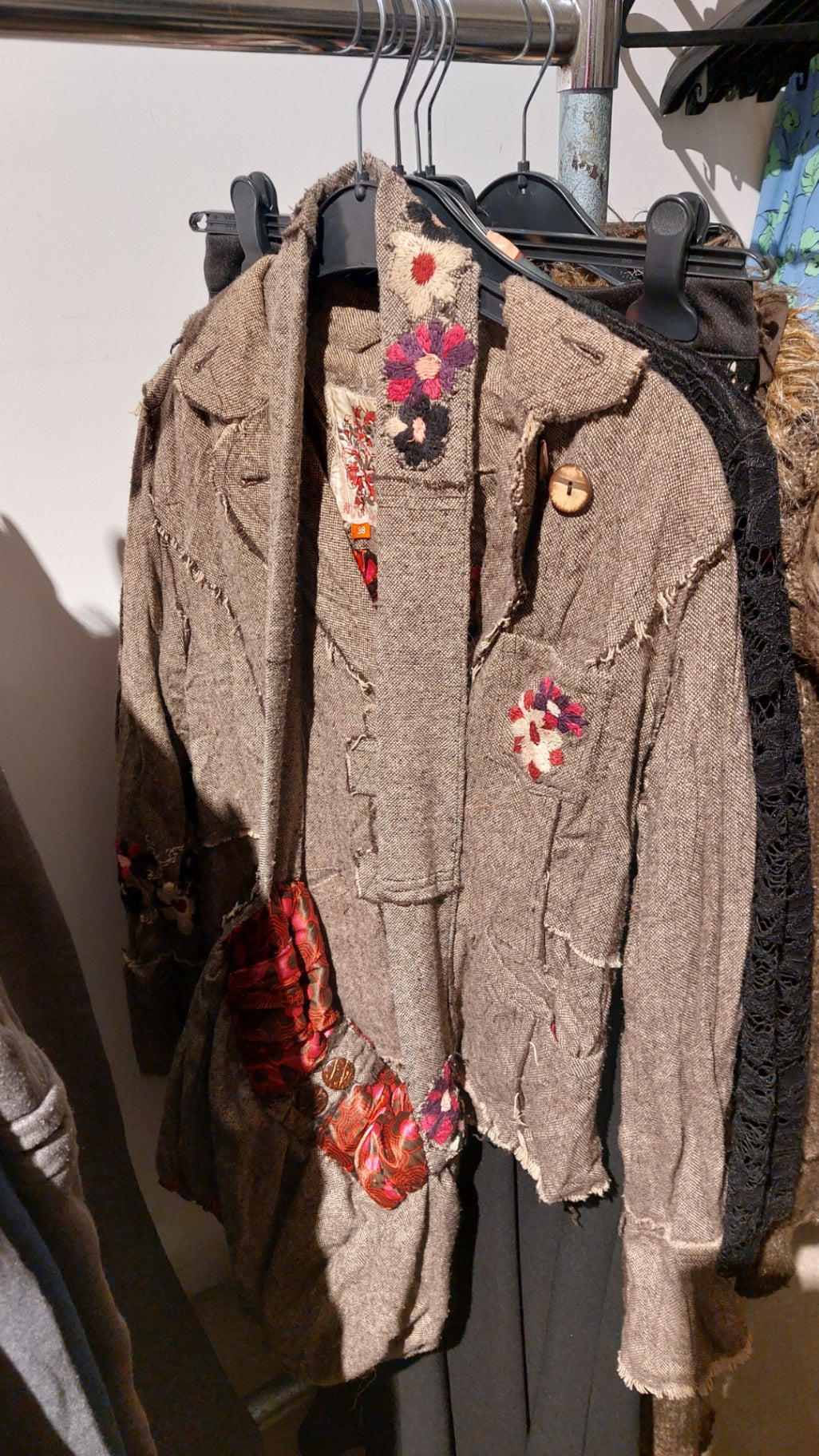 Jacke mit Tasche 2-Teiler Braun Größe: 38