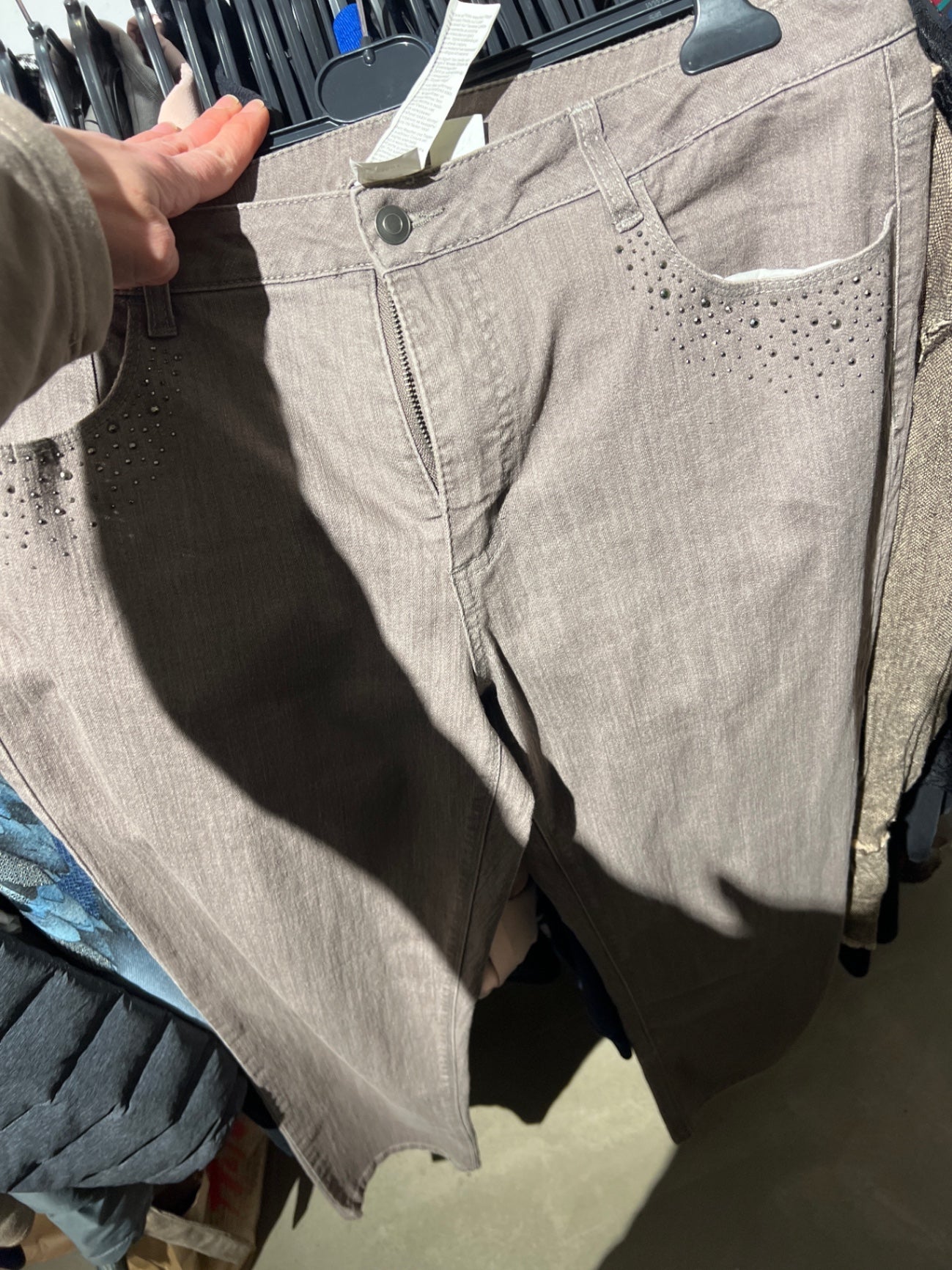 Jeans Beige Größe: 46