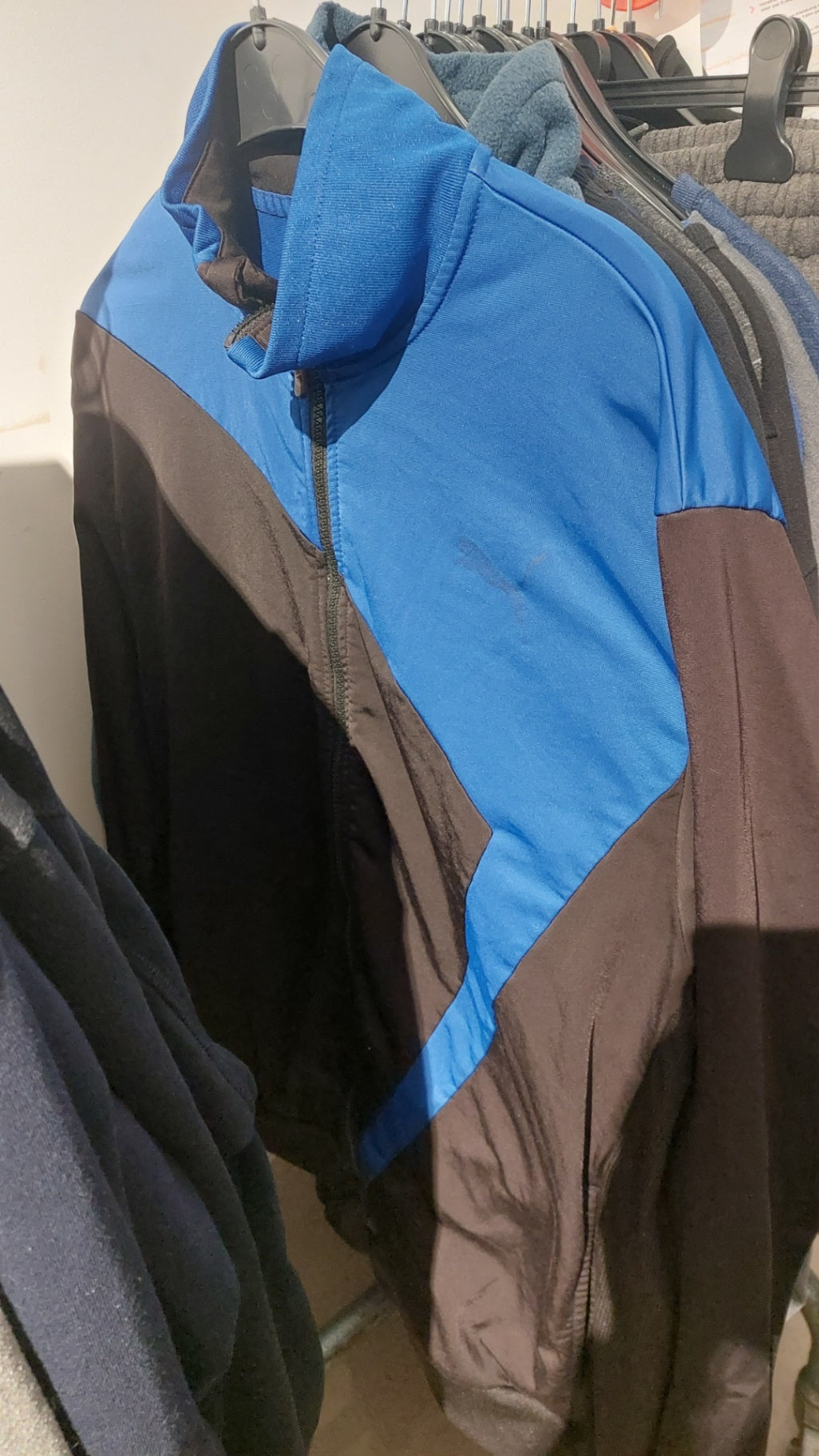 Puma Trainingsjacke Blau und Schwarz Größe: L