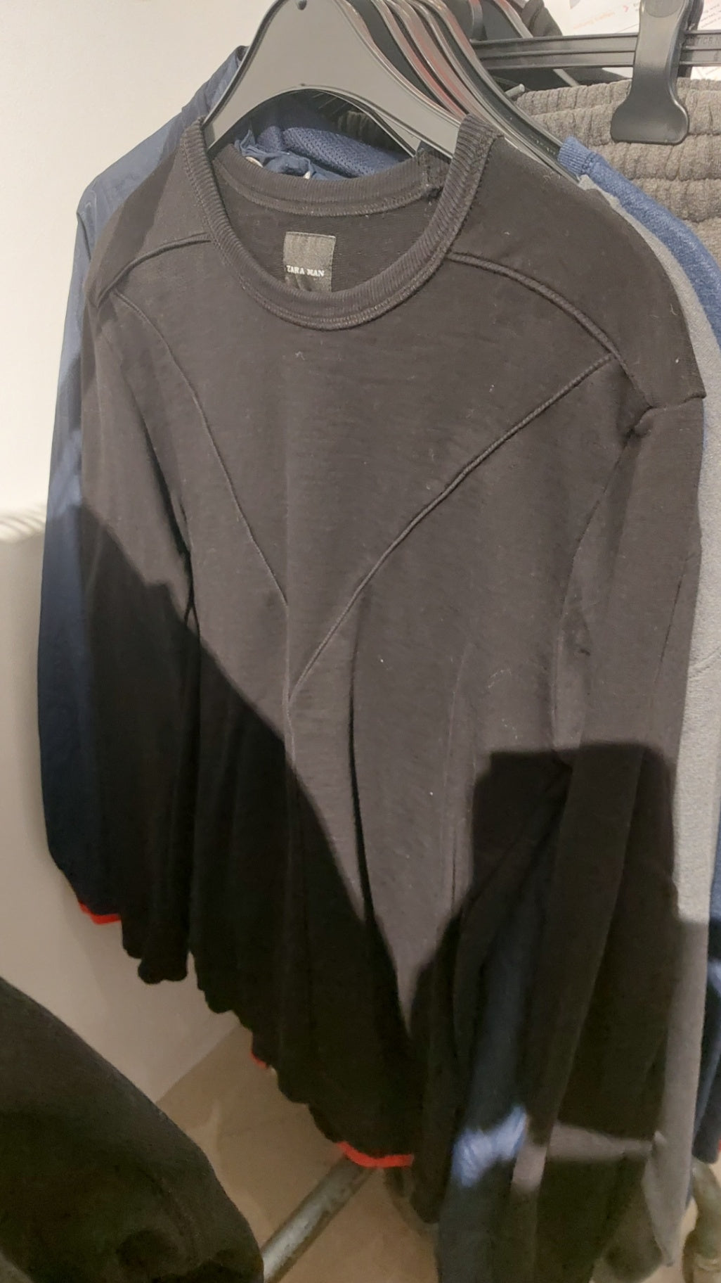 Zara Man Pullover Schwarz Größe: S - M