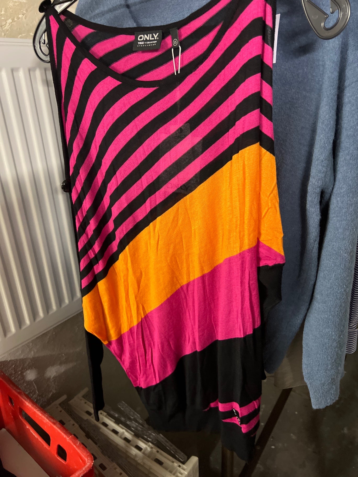 Only Shirt Schwarz, Pink, Orange Größe: XS