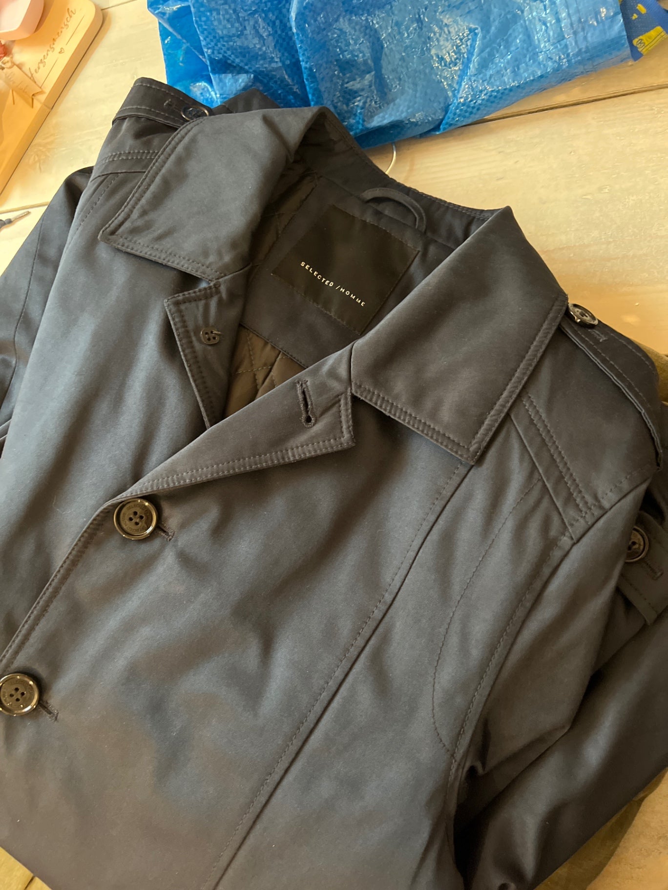 Selected Homme Mantel Schwarz Größe: L