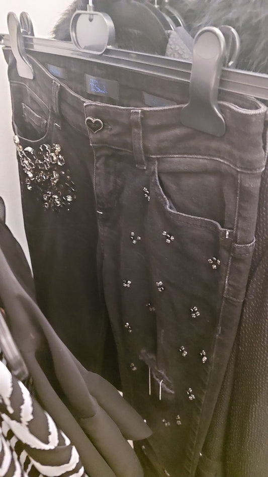 T.S.J Jeans Schwarz Größe: S