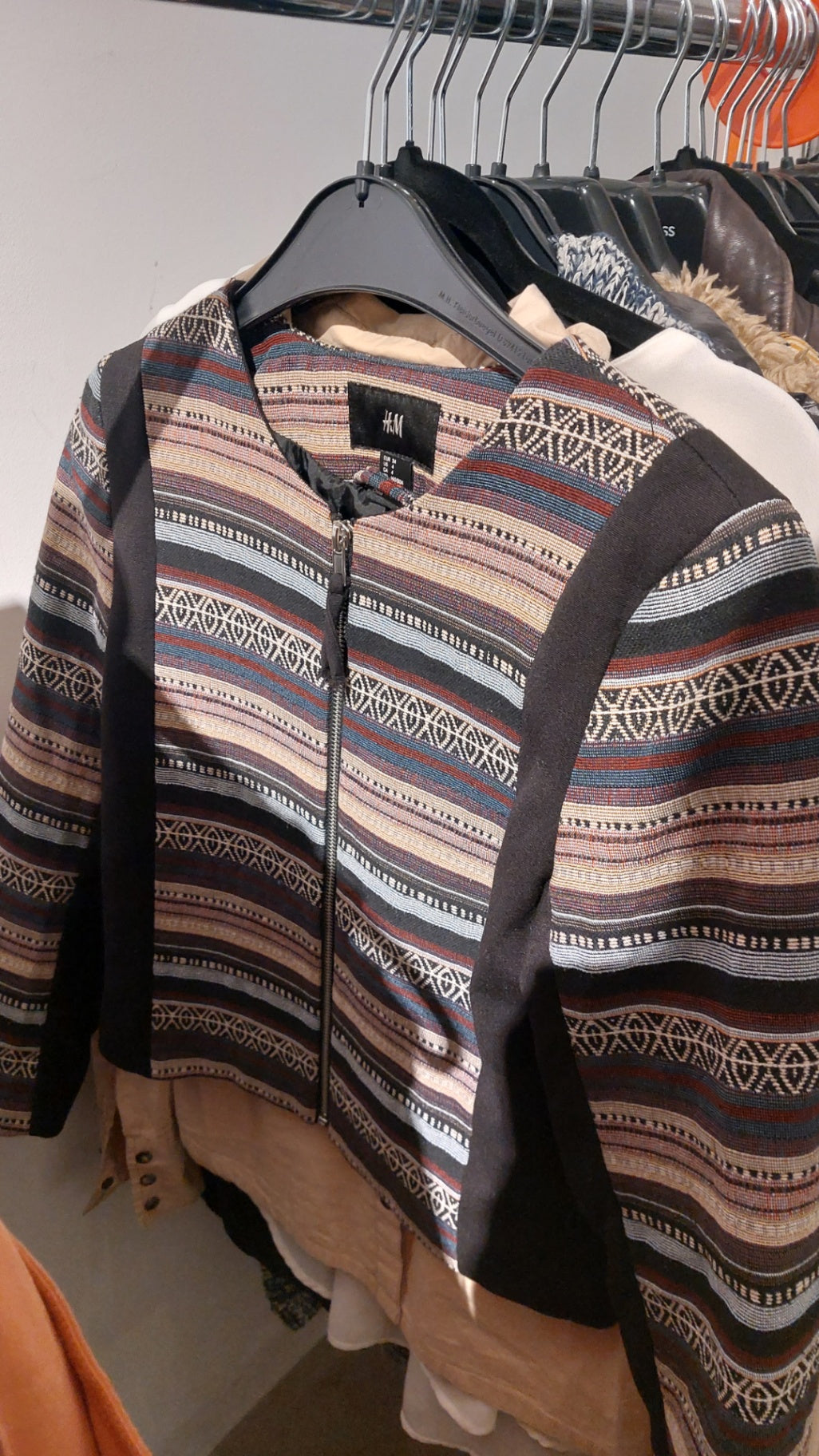 H&M Jacke Mehrfarbig Größe: 34