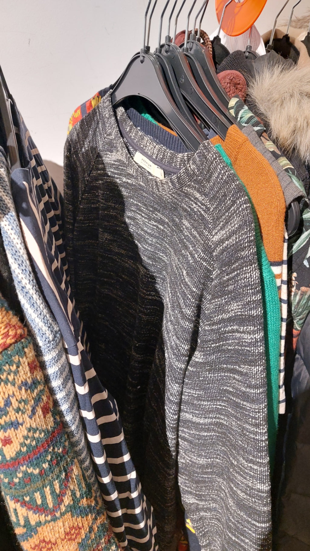 Jack & Jones Pullover Grau/Weiß Größe: L