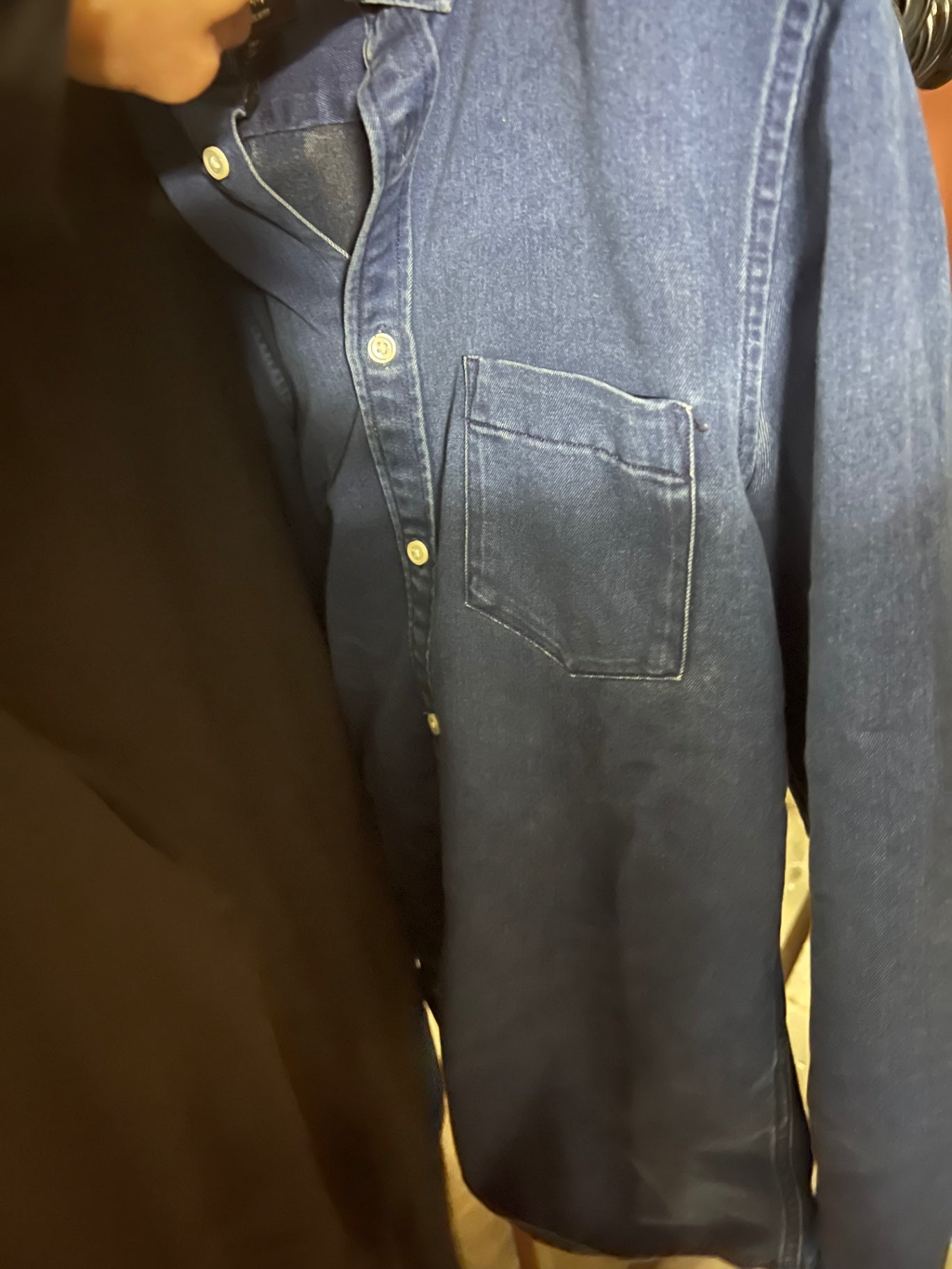 H&M Hemd Blau Größe: S