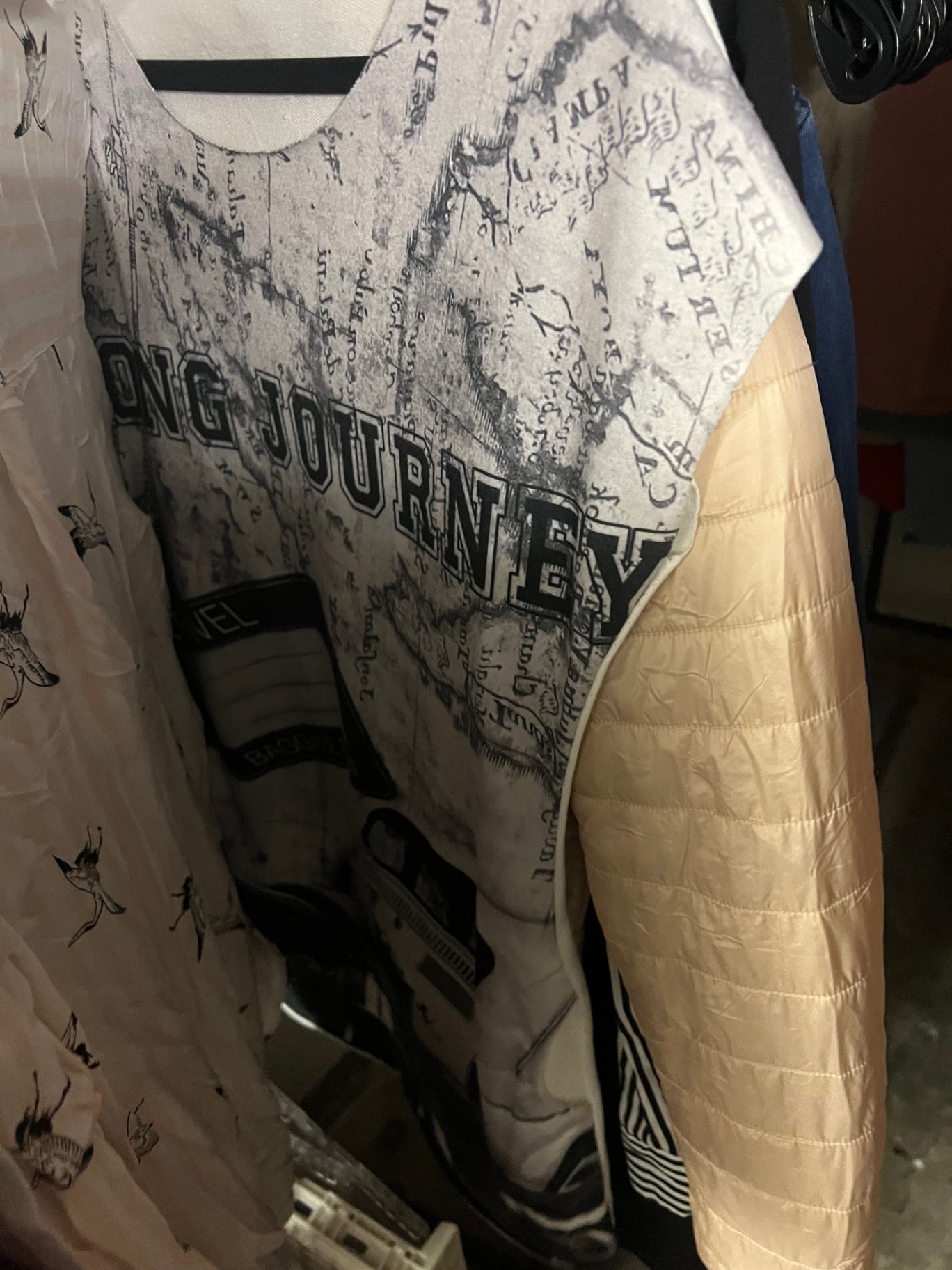 Kleid Tshirt Beige und Grau Größe: S