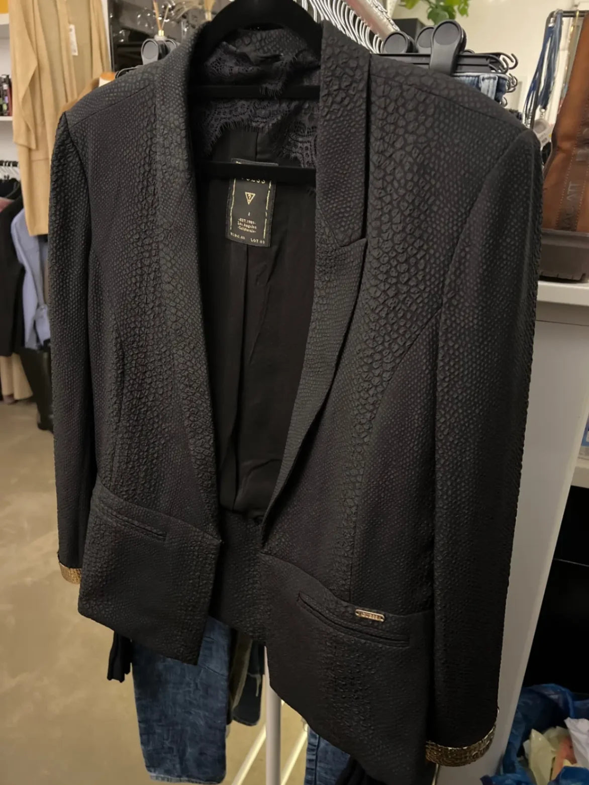 Guess Blazer Schwarz Gold Größe: S