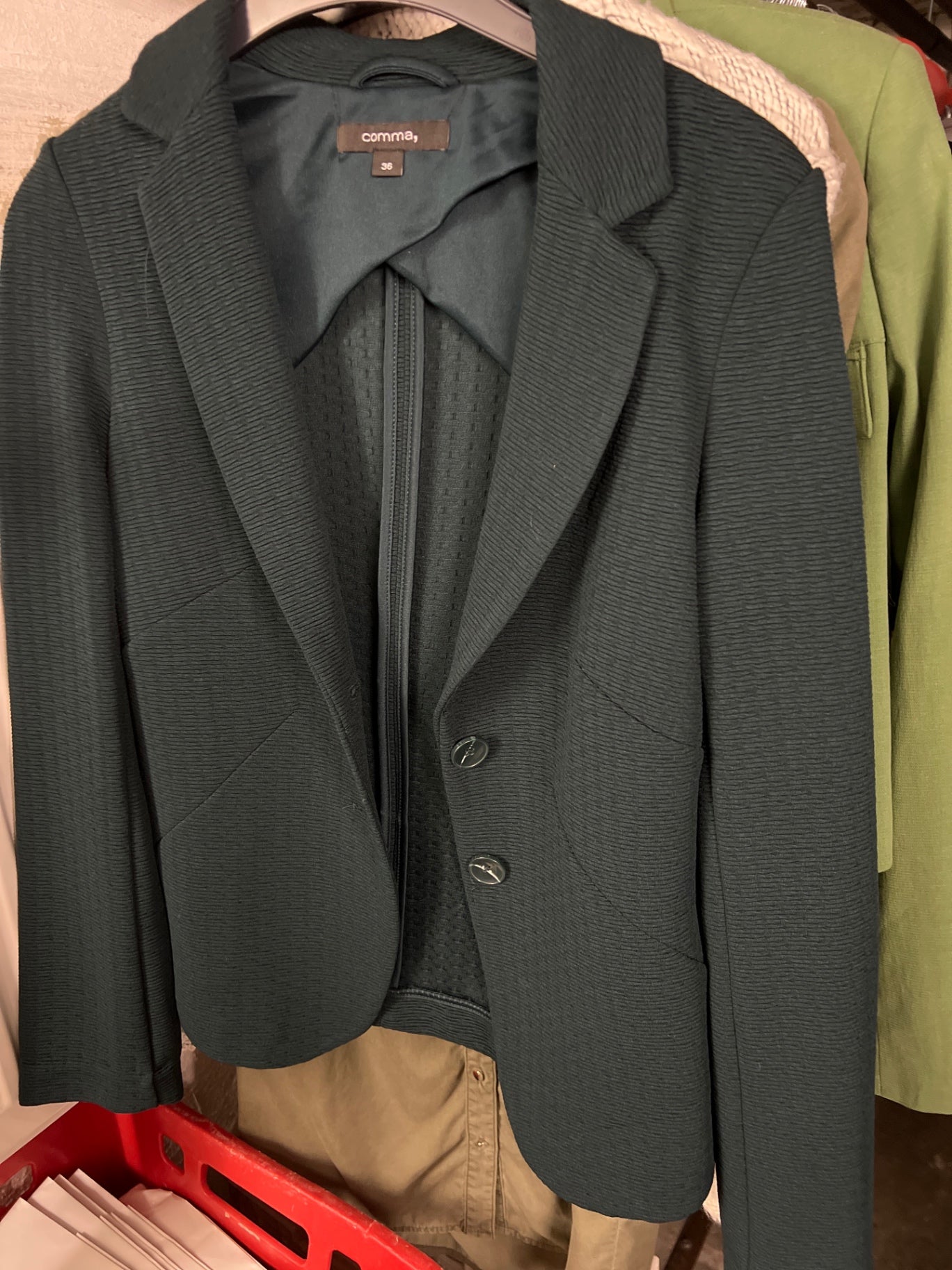 Comma Blazer Dunkelgrün Größe: 36