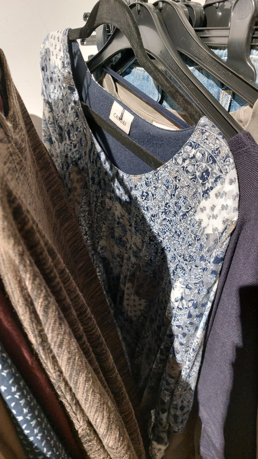 Canda Bluse Blau und Weiß Größe: XL