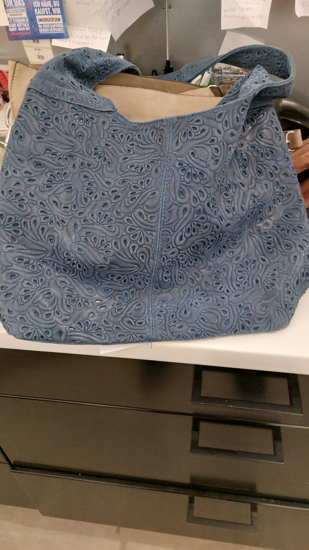 Borse in Pelle Tasche Blau