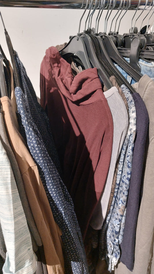Tchibo Langarmshirt Bordeaux Größe: L