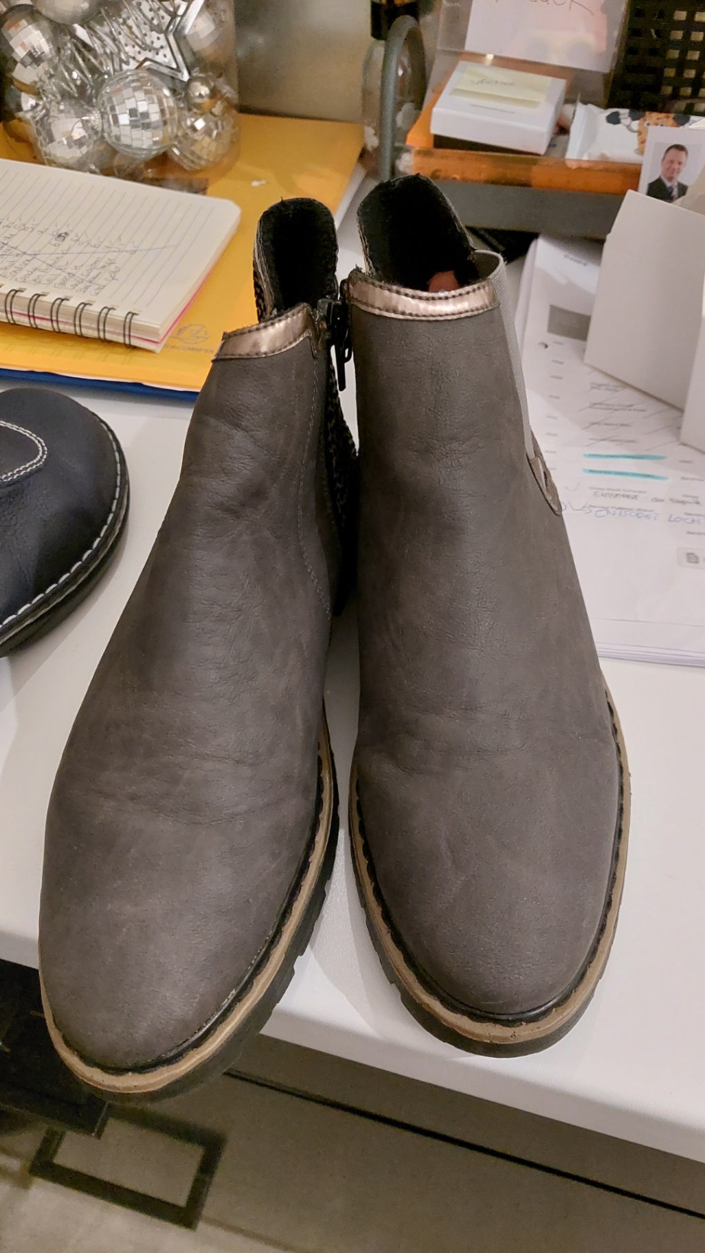 Rieker Boots Grau/Leo Größe: 39