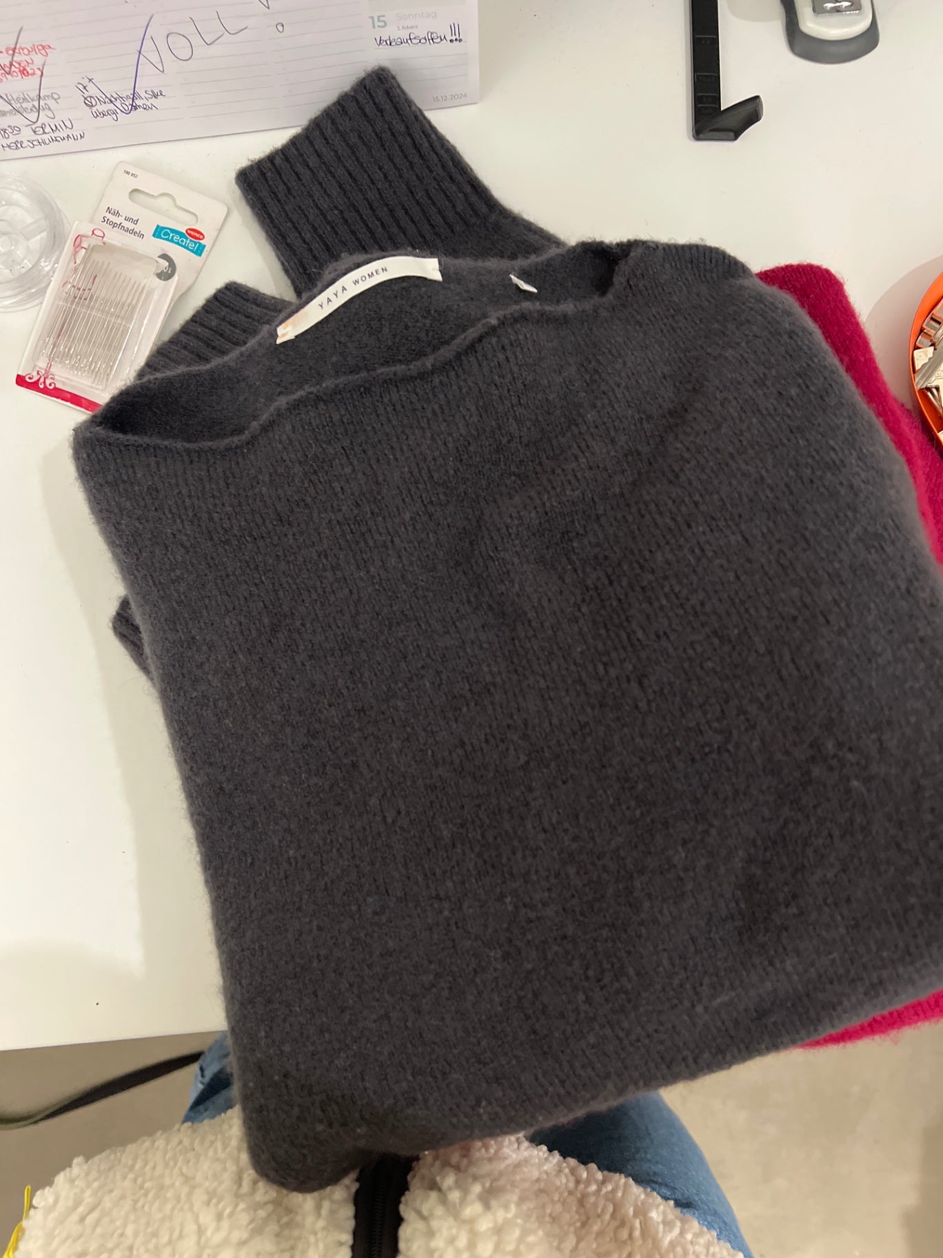 Yaya Pullover Dunkelgrau Größe: S